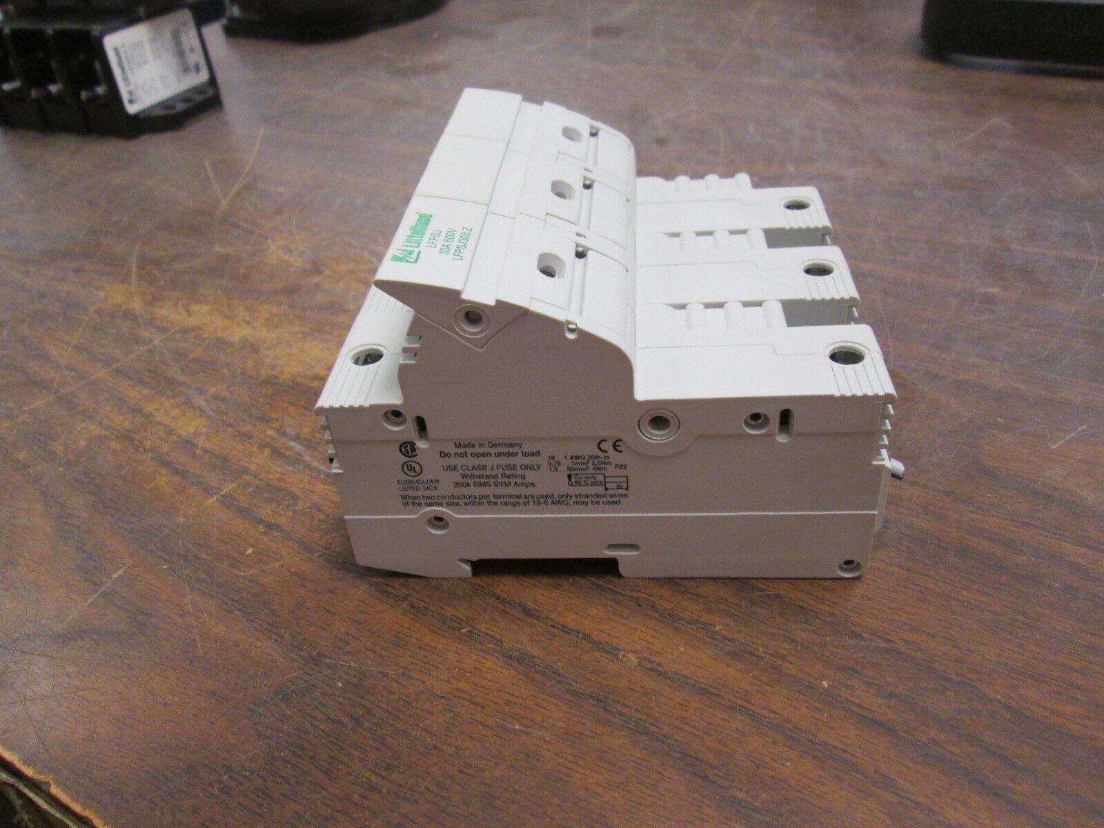 Littelfuse Fuseholder LFPSJ303.Z 30A 600V 3P w/ (3) 15A Fuses Used