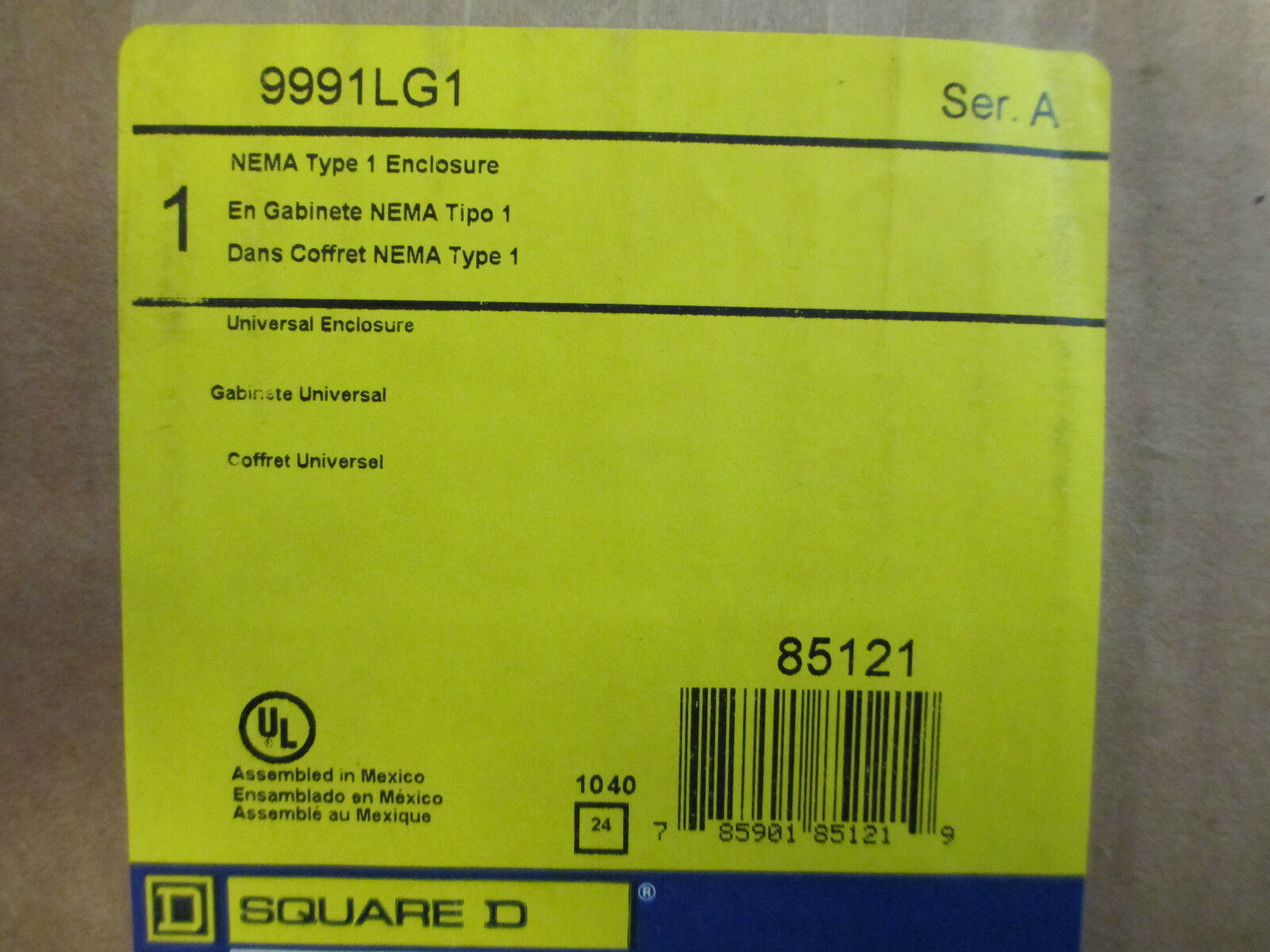 Square D Universal Enclosure 9991LG1 New Surplus