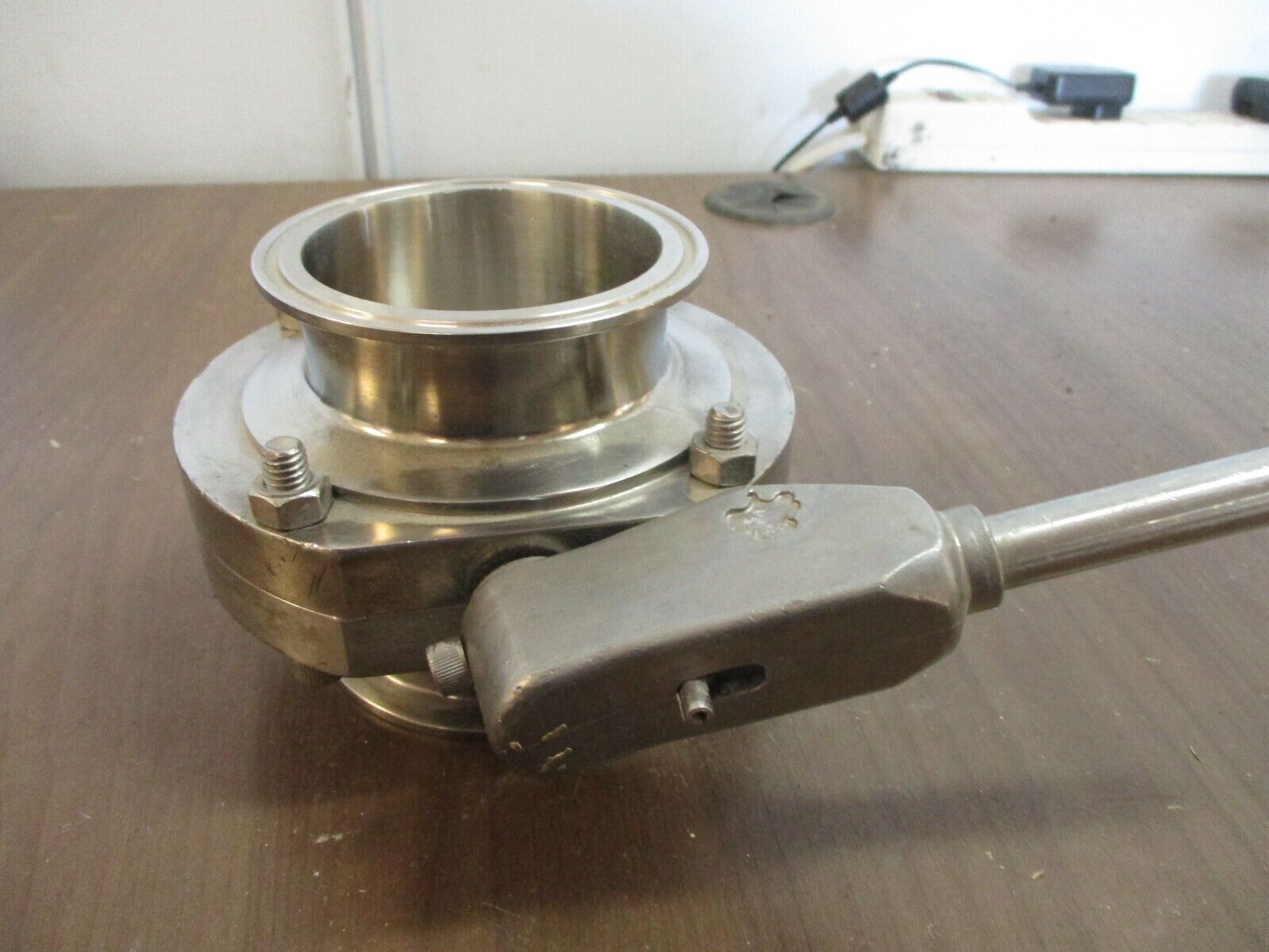 Tri-Clover Stainless Steel Butterfly Valve Size: 3" *Missing Handle End* Used