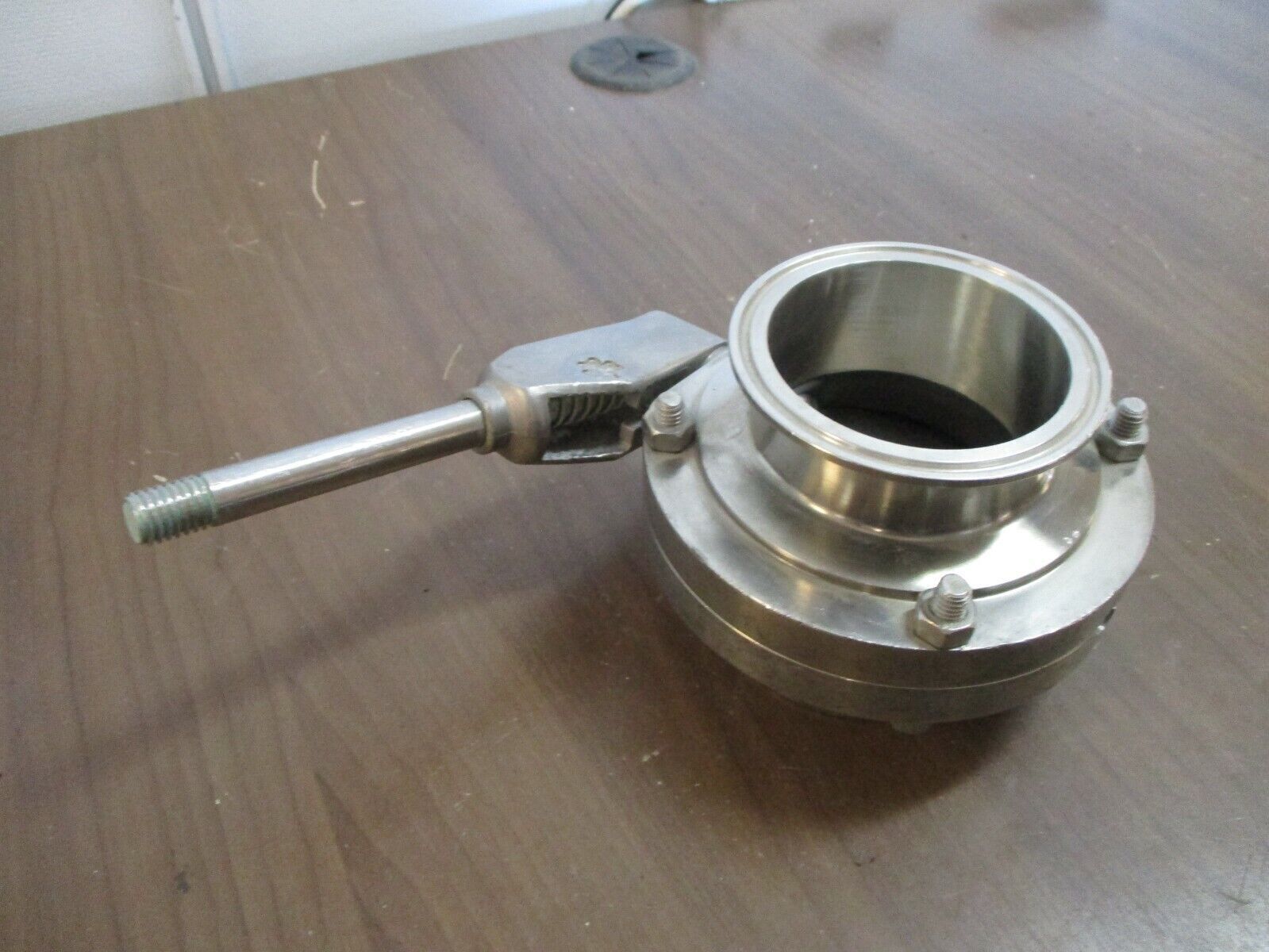 Tri-Clover Stainless Steel Butterfly Valve Size: 3" *Missing Handle End* Used