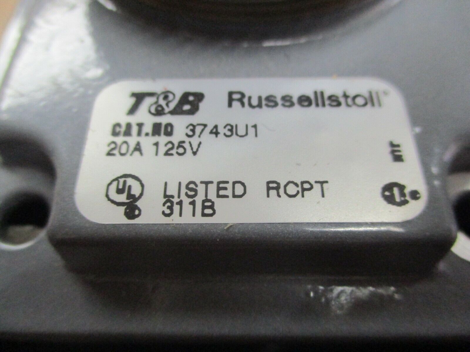 Russellstoll Receptacle 3743U1 20A 125V *No Screws* Used