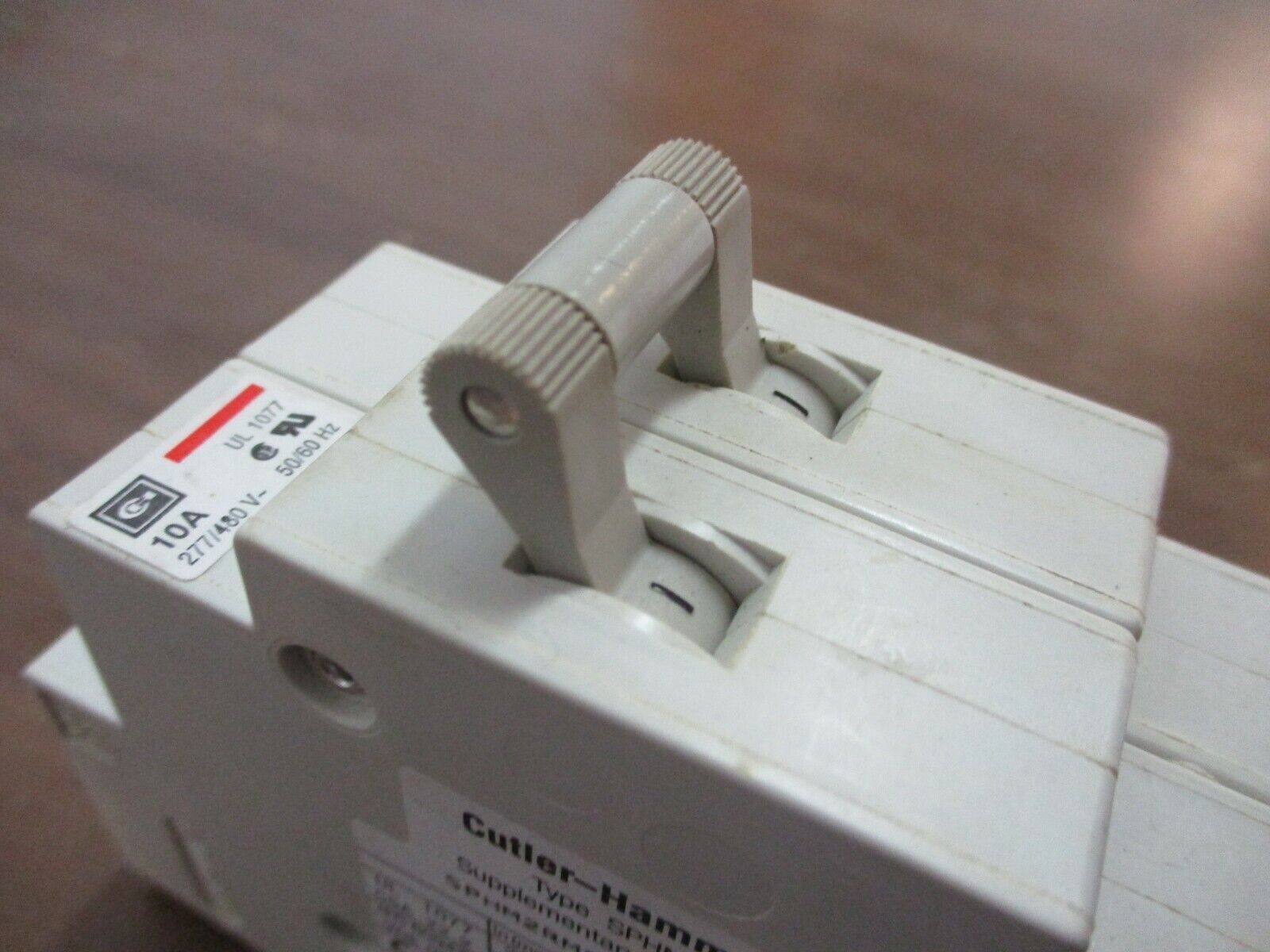 Cutler-Hammer Supplementary Protector SPHM2RM001018X 30A 277/480V 2P Used