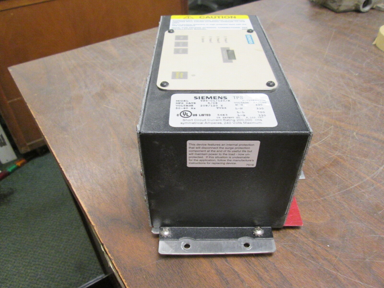 Siemens TPS Surge Suppression Module TPS-C1/120/X 208/120Y 50/60Hz Used