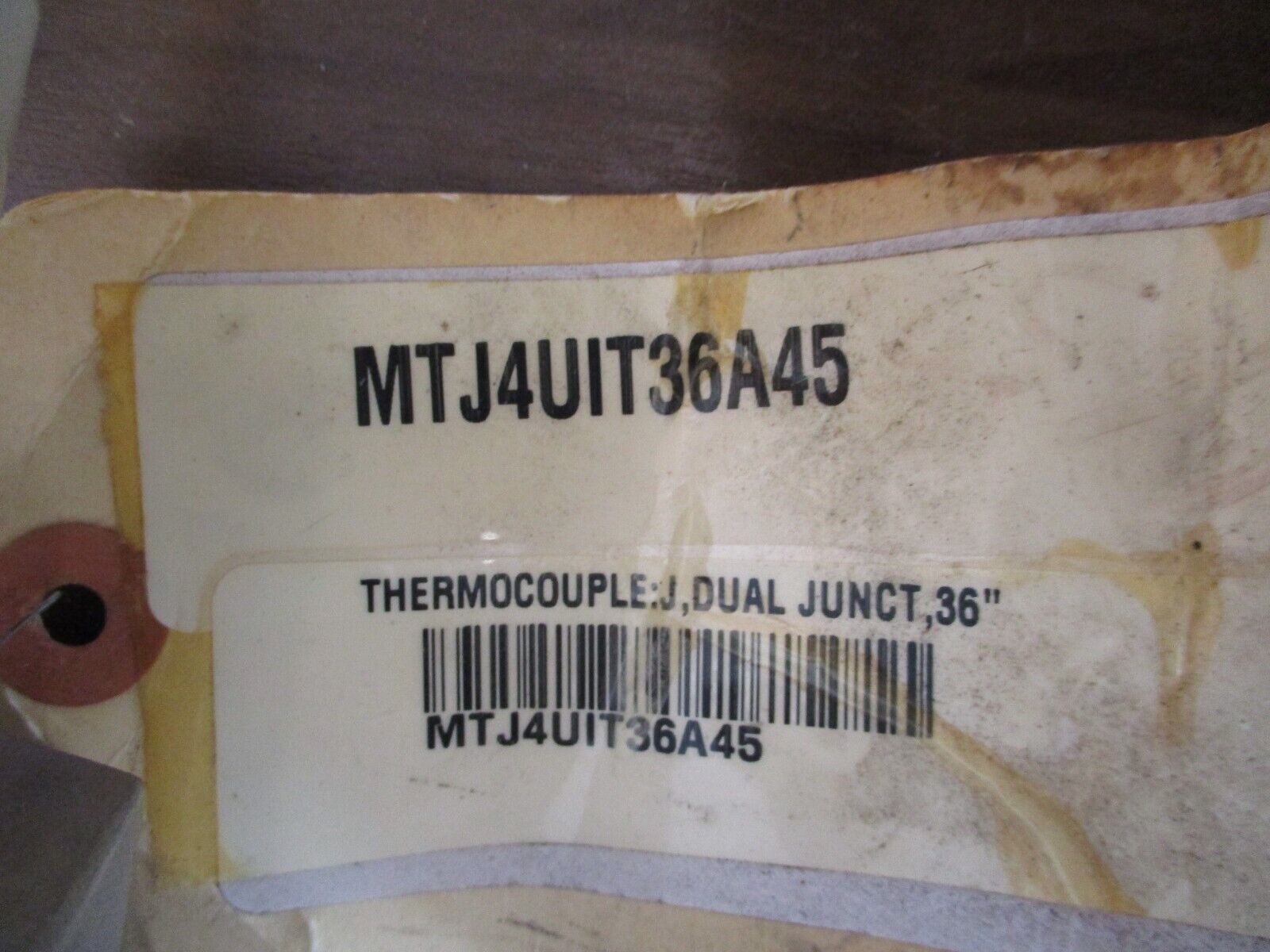 LTG Thermocouple MTJ4UIT36A45 Type J Probe: 36" *No Box* New Surplus