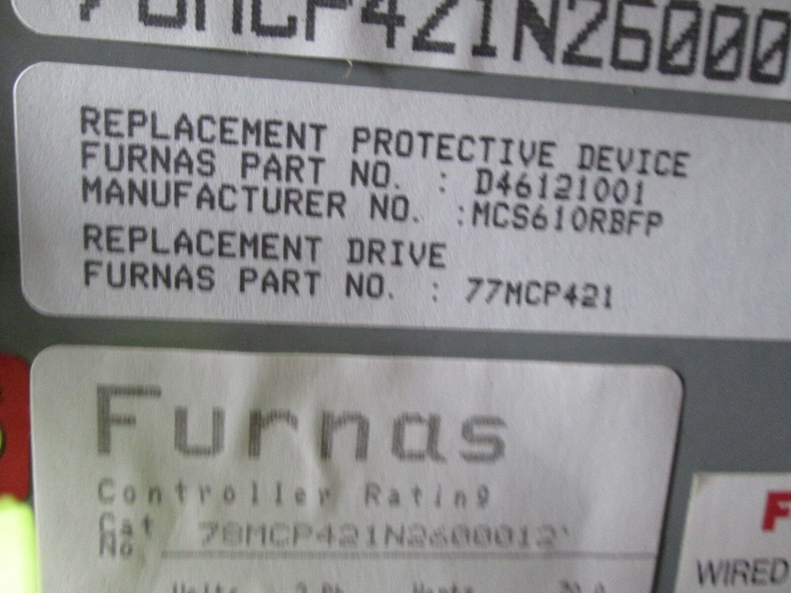 Furnas AC Drive 78MCP421N2600012 50HP Used