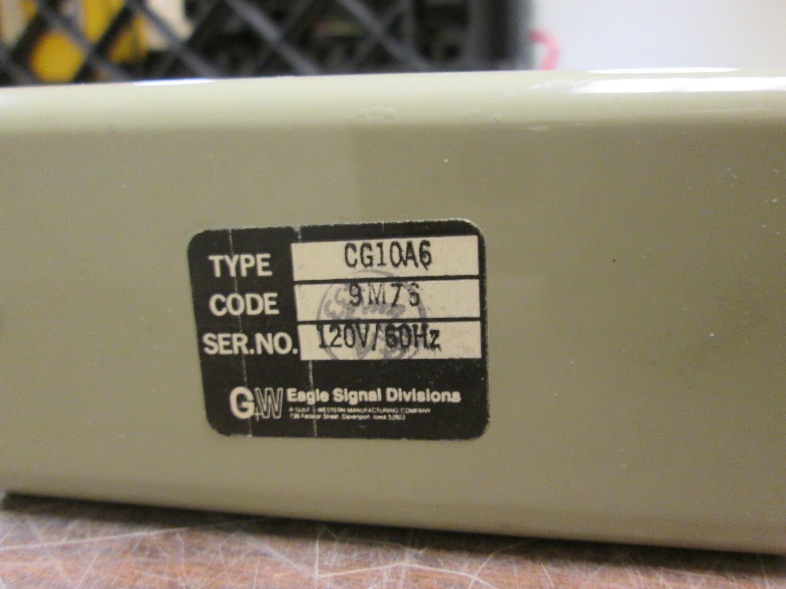 Eagle Signal Relay CG10A6 8-Pin Range: 1-10 sec Used