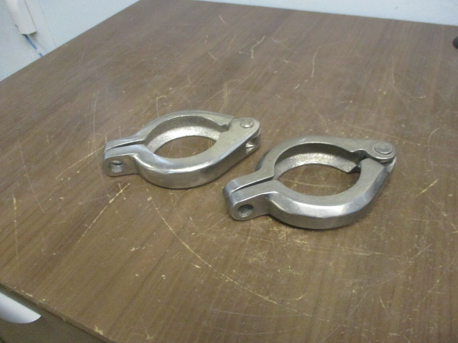 Misc. Brand Stainless Steel Sanitary Clamp Size: 2.5" Used *No Bolt* *Lot of 2*
