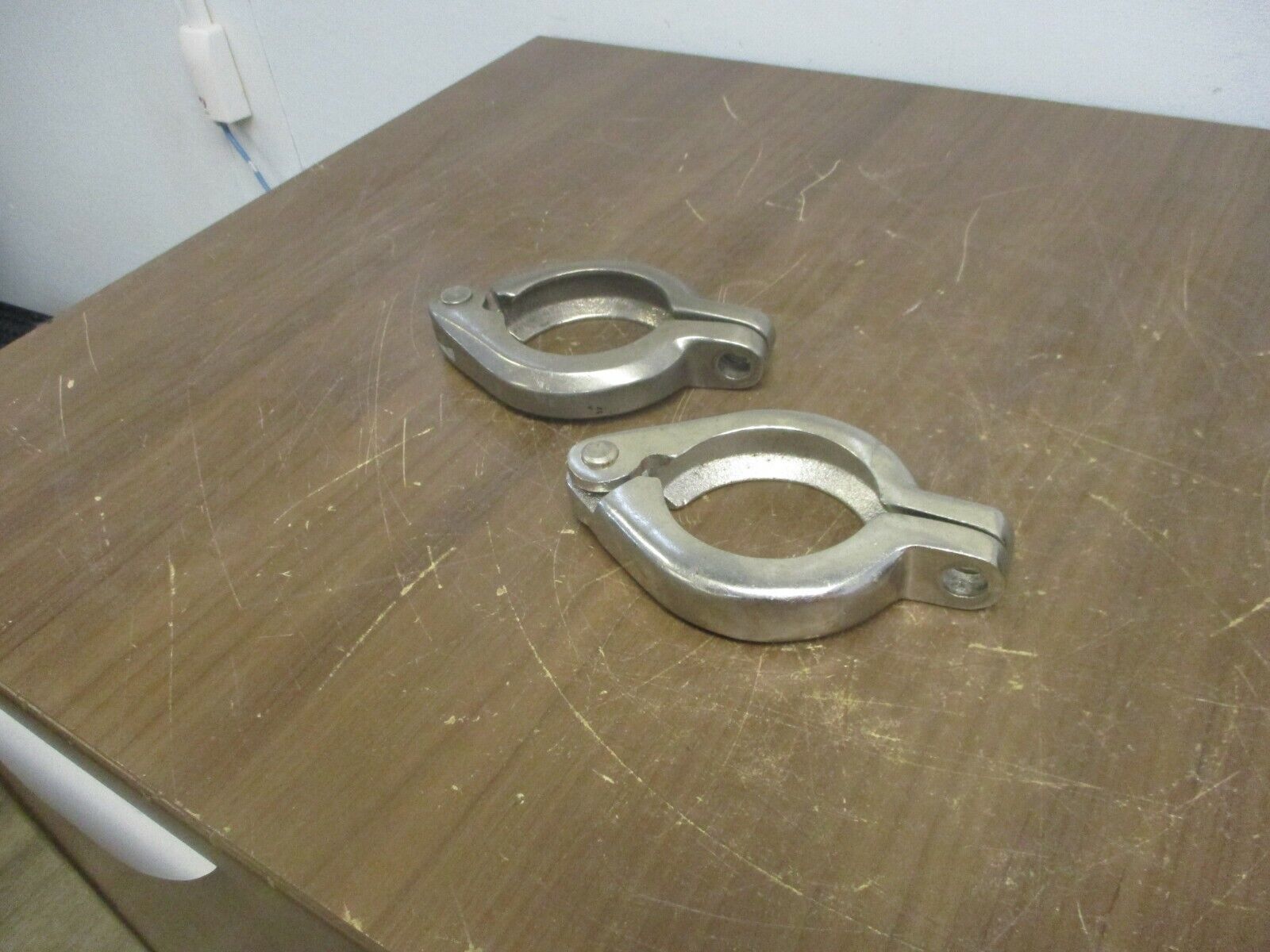 Misc. Brand Stainless Steel Sanitary Clamp Size: 2.5" Used *No Bolt* *Lot of 2*