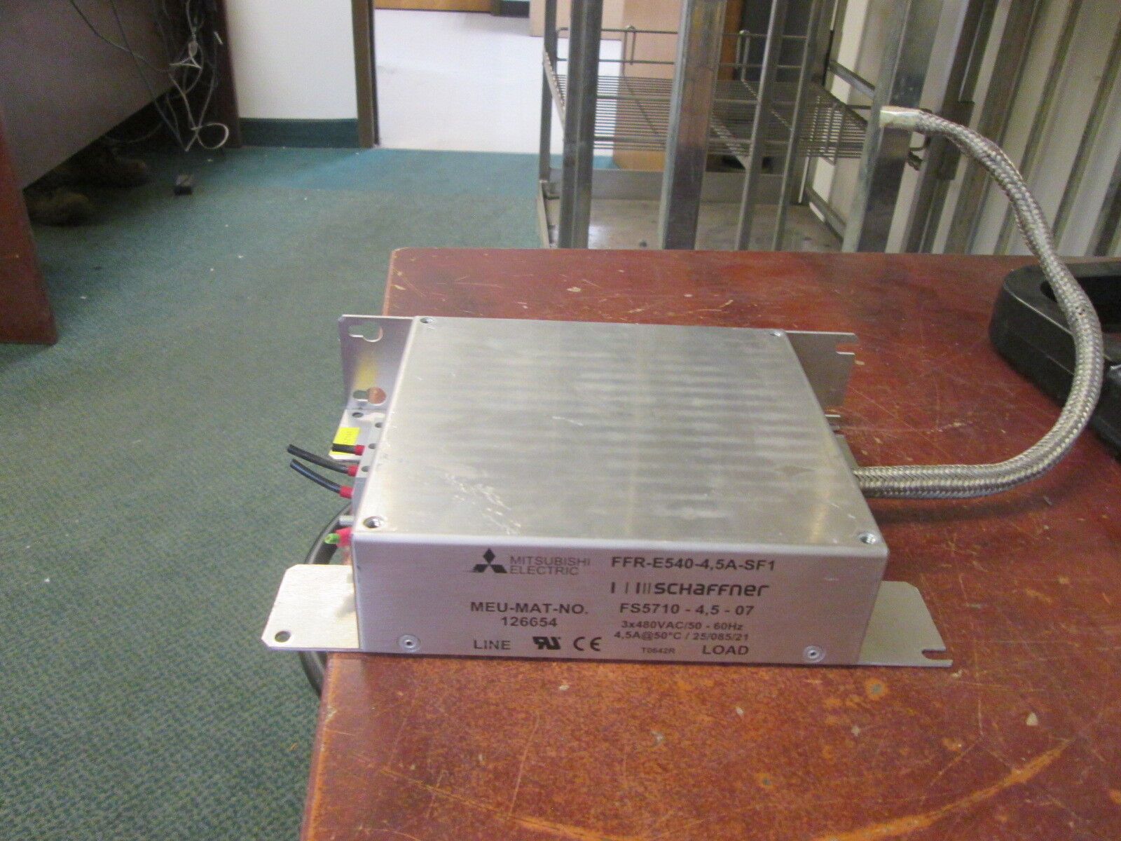 Mitsubishi RFI Filter FFR-E540-4,5A-SF1 480V 50-60Hz 4.5A 3Ph Used
