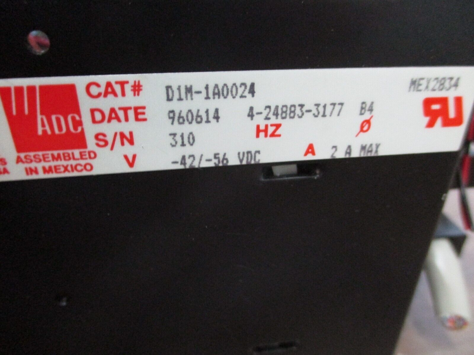 ADC DSX-1 Cross Connect D1M-1A0024 42/56VDC 2A Used