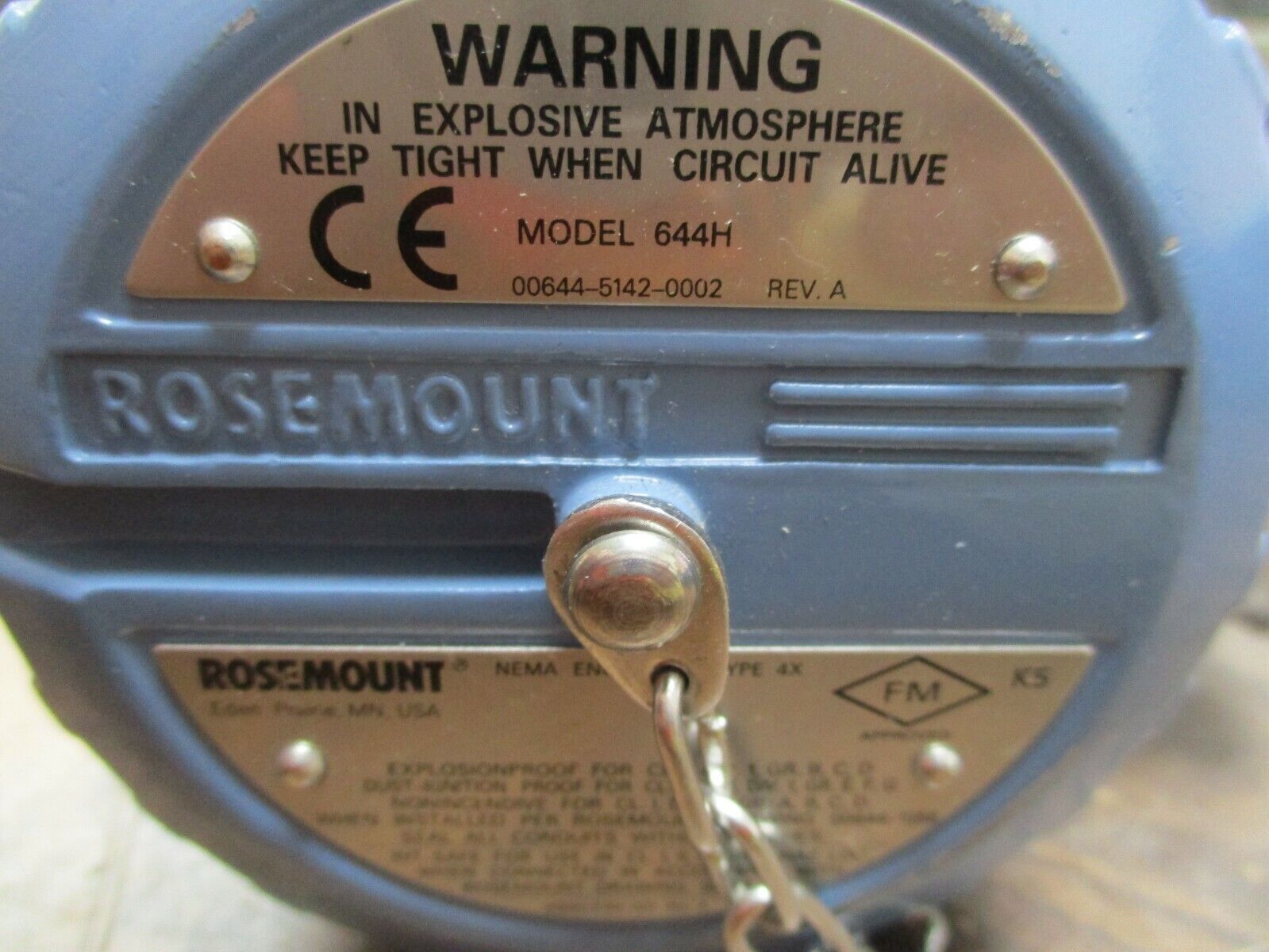 Rosemount Model 644H Hart Smart Family Temperature Transmitter 00644-5142-0002