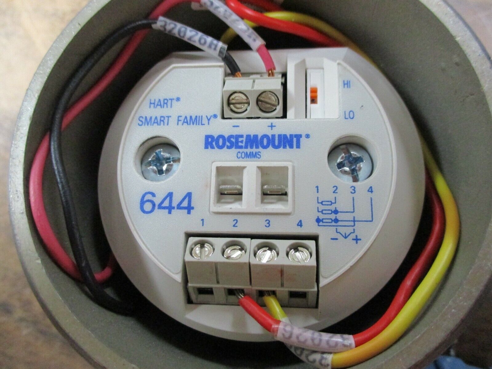 Rosemount Model 644H Hart Smart Family Temperature Transmitter 00644-5142-0002