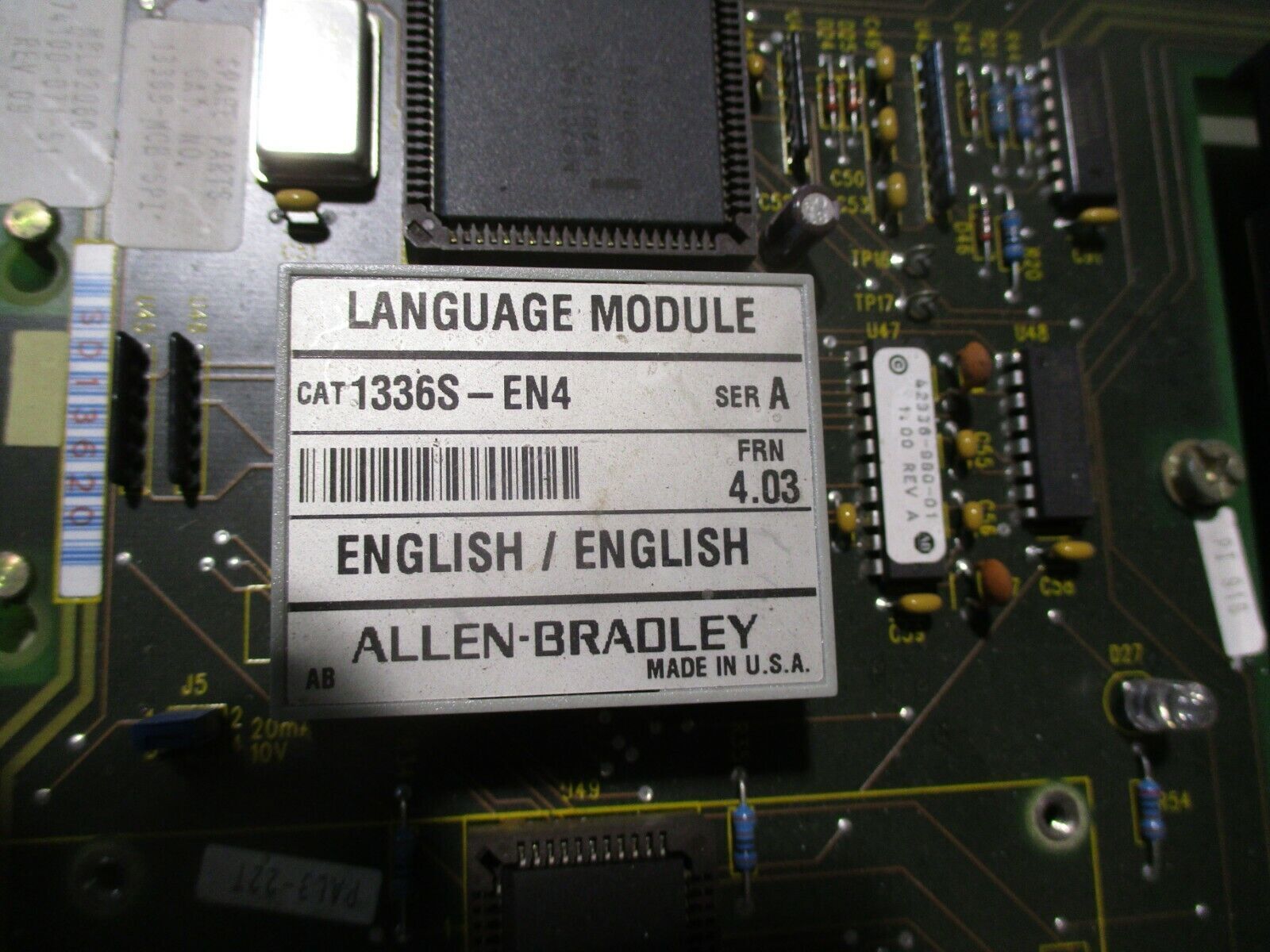 Allen-Bradley 1336 Plus AC Drive 1336S-B050-AA-EN4-GM1-L6-HA2 50HP 3Ph Used