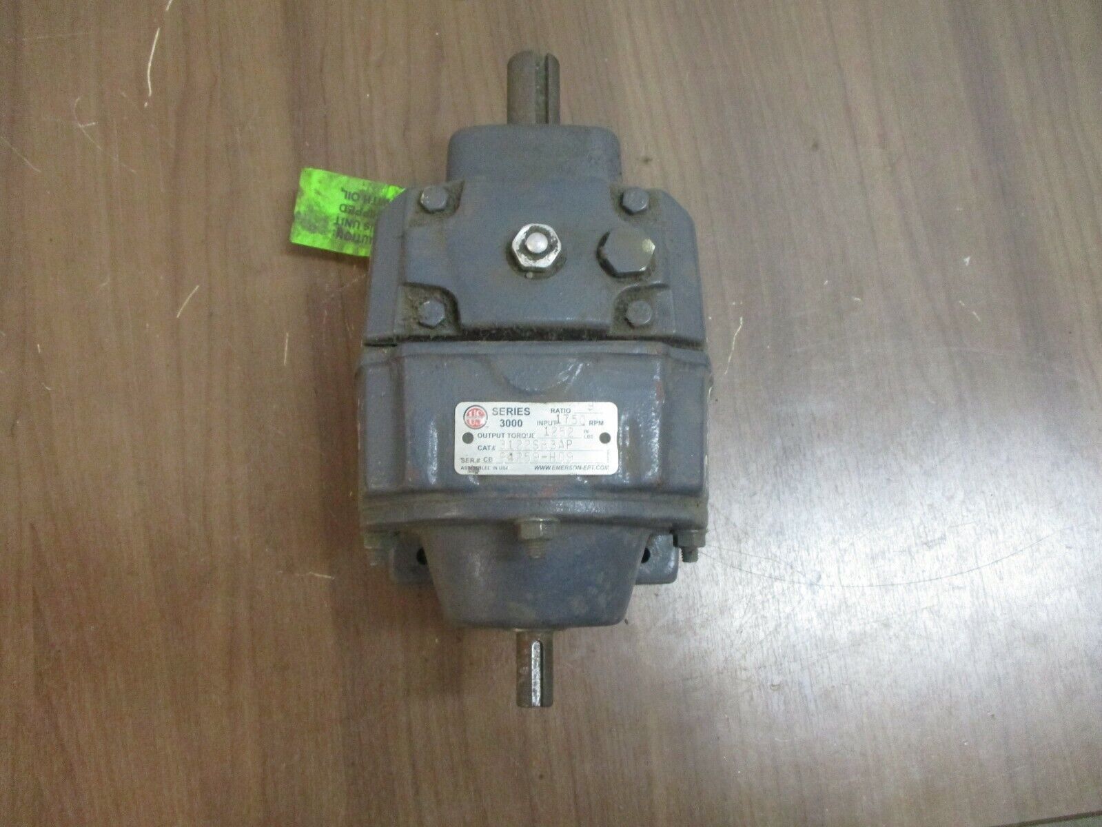 US Motors Series 3000 Reducer 3122SB3AP Ratio 9:1 1800 RPM In Used