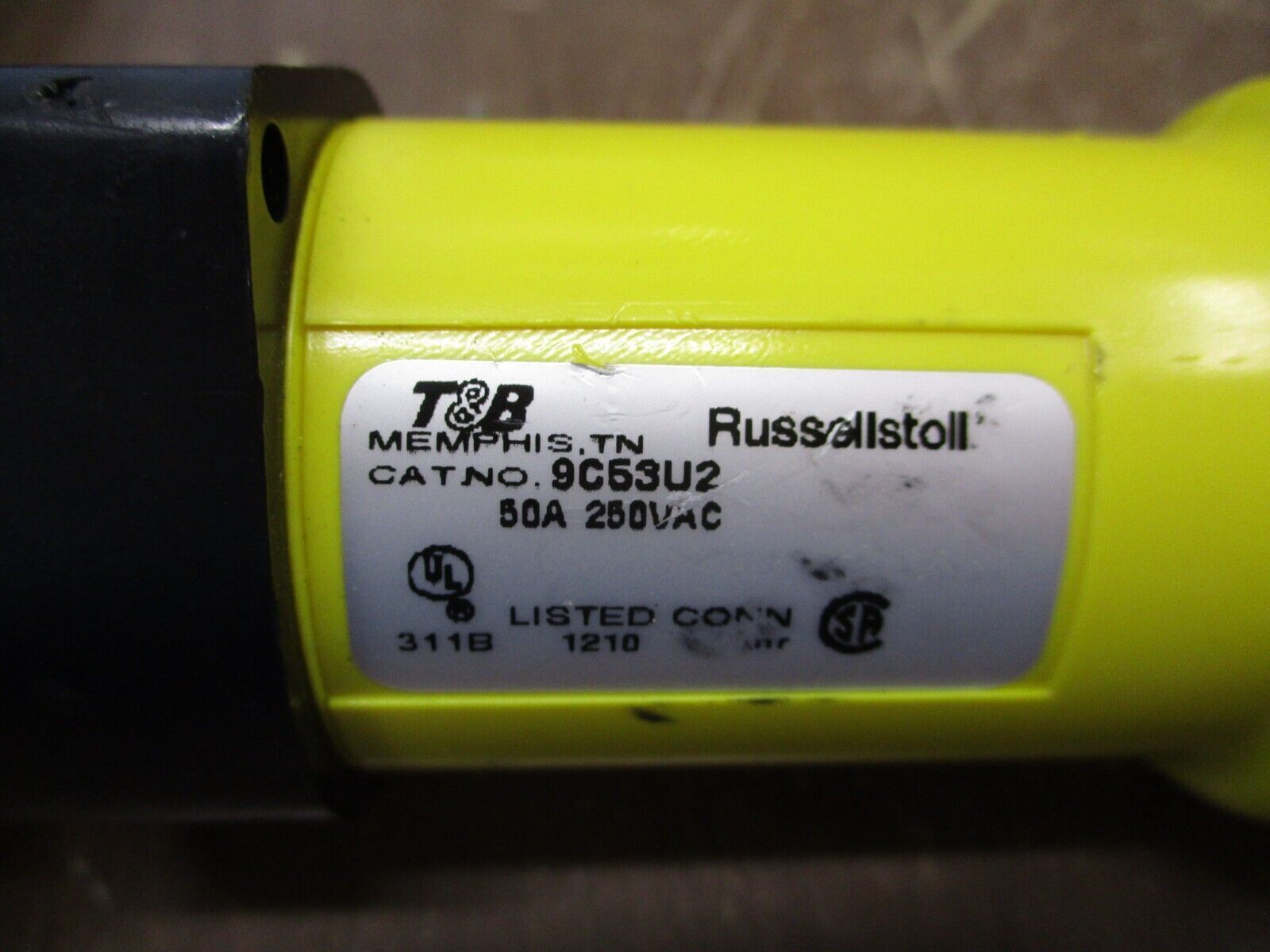 Thomas & Betts Russellstoll Connector 9C53U2 50A 250V Used