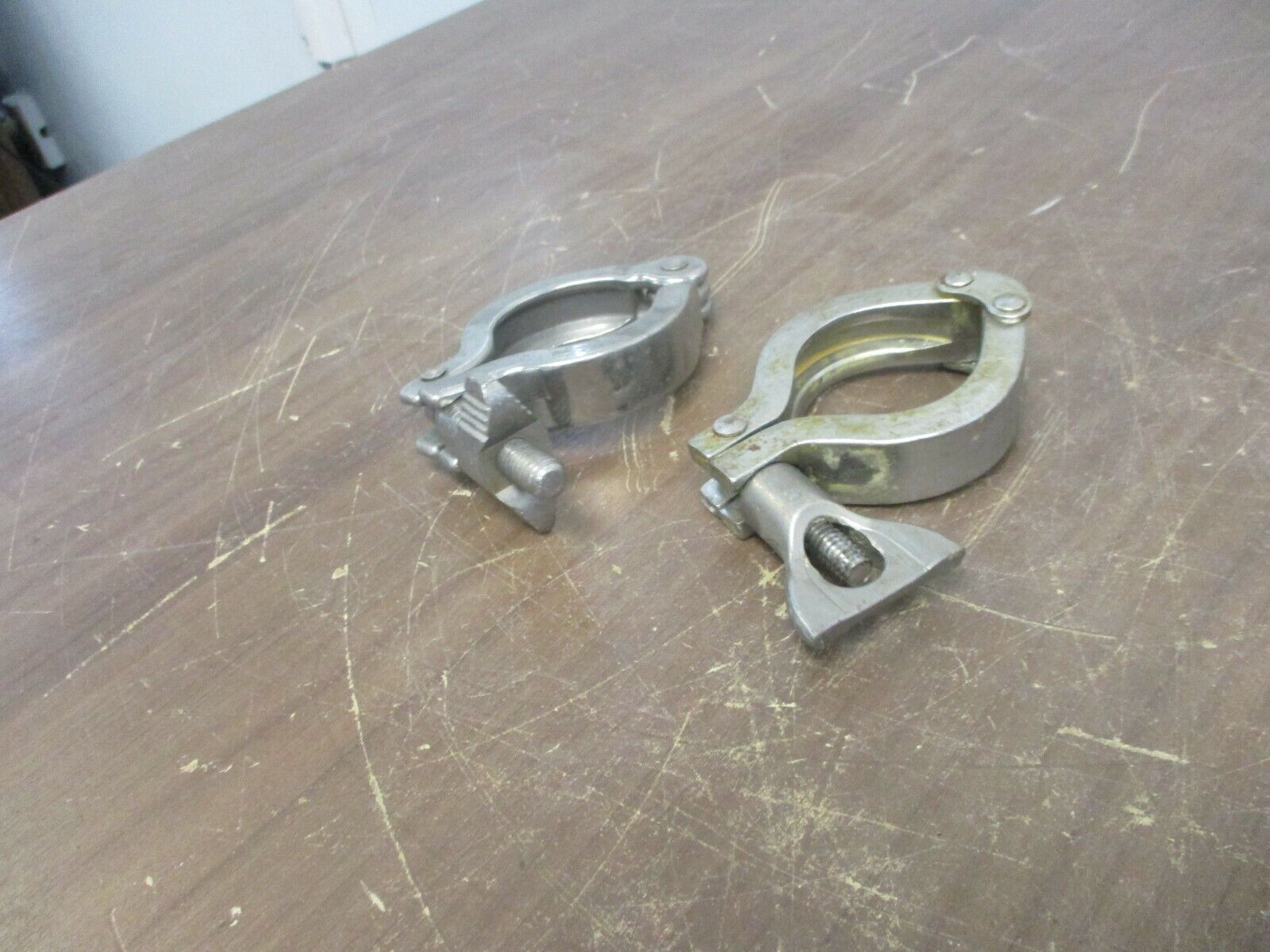 Misc. Brand Stainless Steel Sanitary Clamp Size: 1.5" Used **Lot of 2**