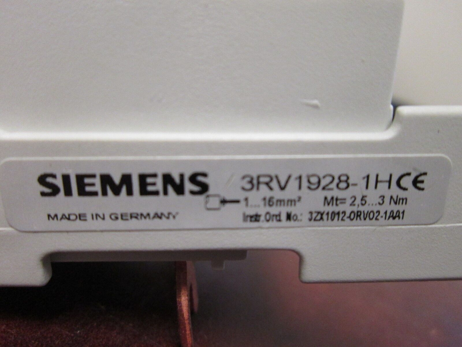 Siemens Terminal Block 3RV1928-1H For Size S0 Type E *Lot of 2* New Surplus