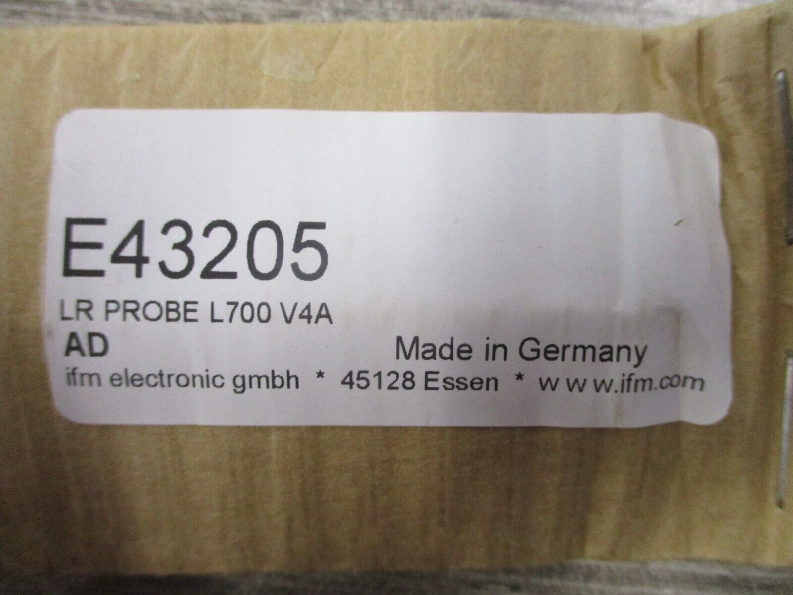 ifm LR Probe E43205 New Surplus