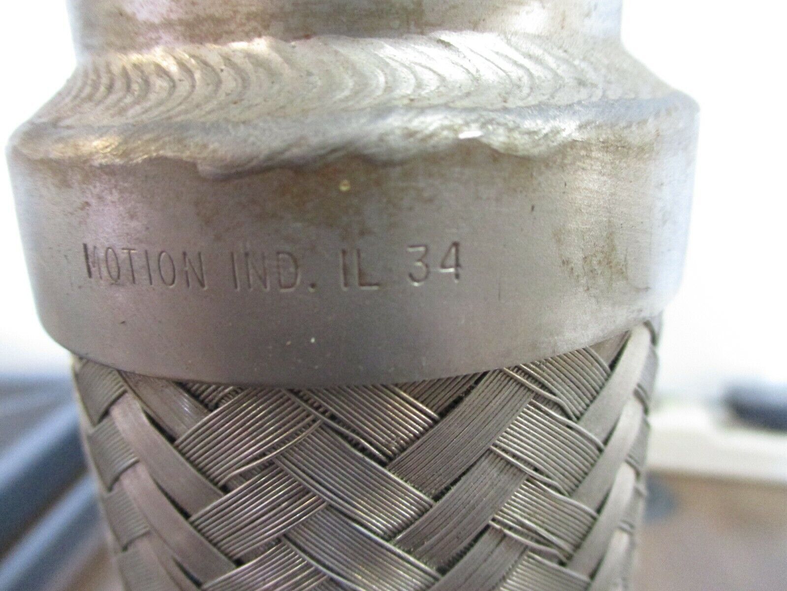 Motion Industries Stainless Steel Flexible Hose w/ Flange IL 34 Length: 8" Used