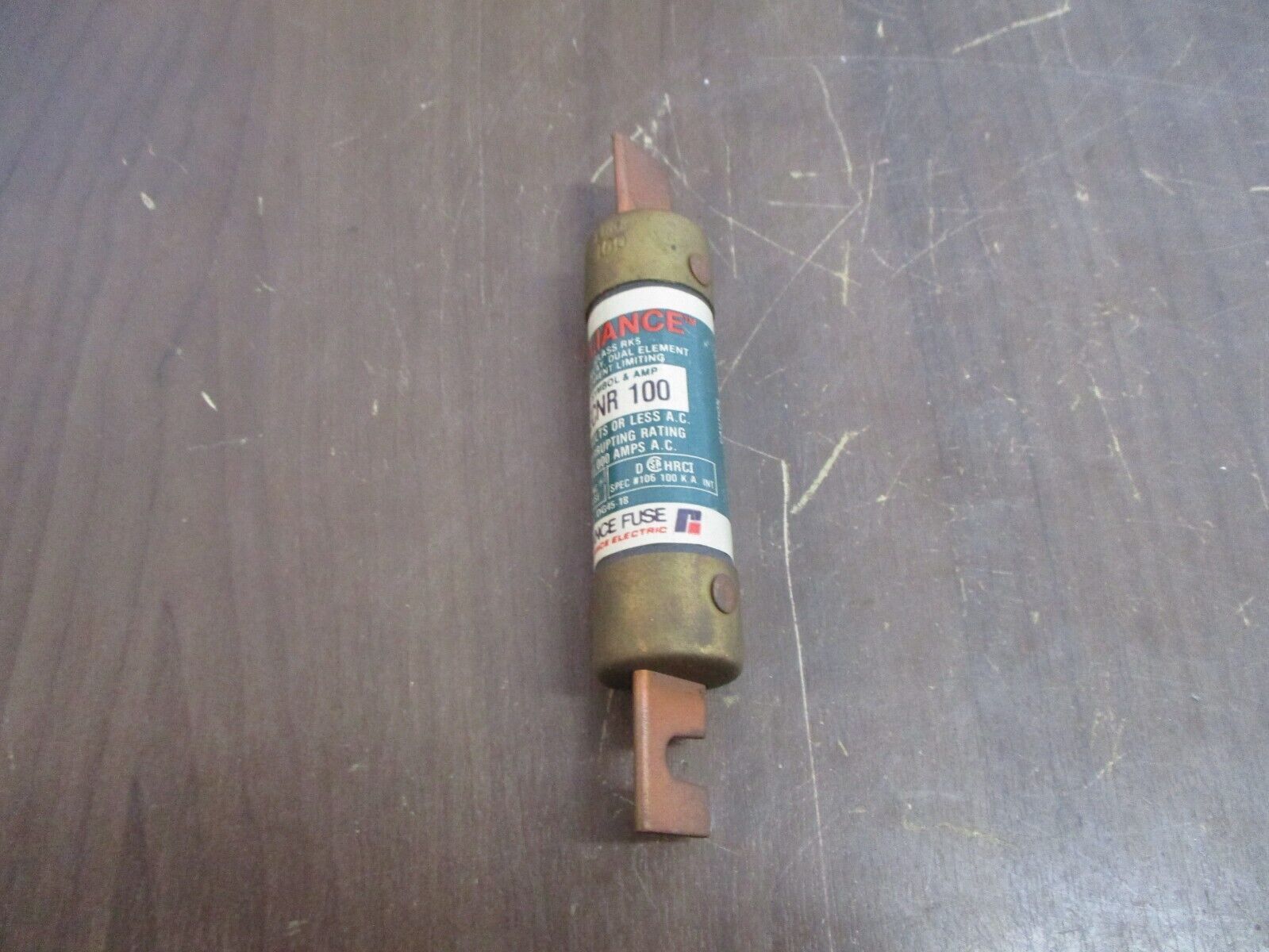 Reliance Fuse ECNR 100 100A 250V Used
