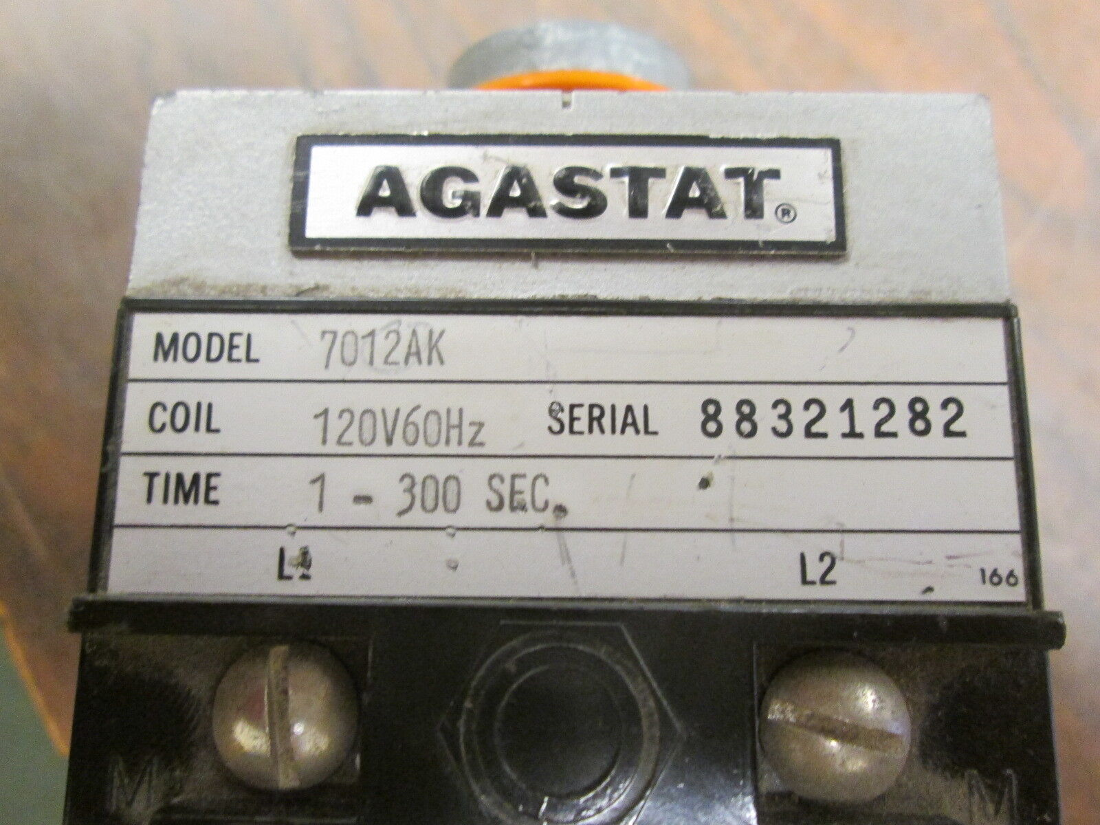 Agastat Timer 7012AK 120V Coil Range: 1-300 sec *No Dial* Used