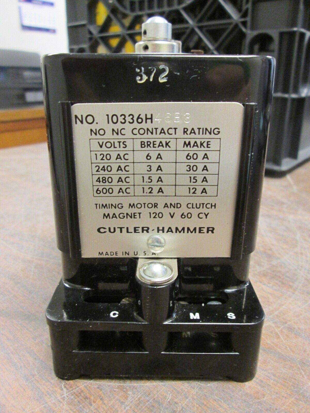 Cutler-Hammer Timing Motor & Clutch Magnet 10336H46B3 120V 60Hz Used