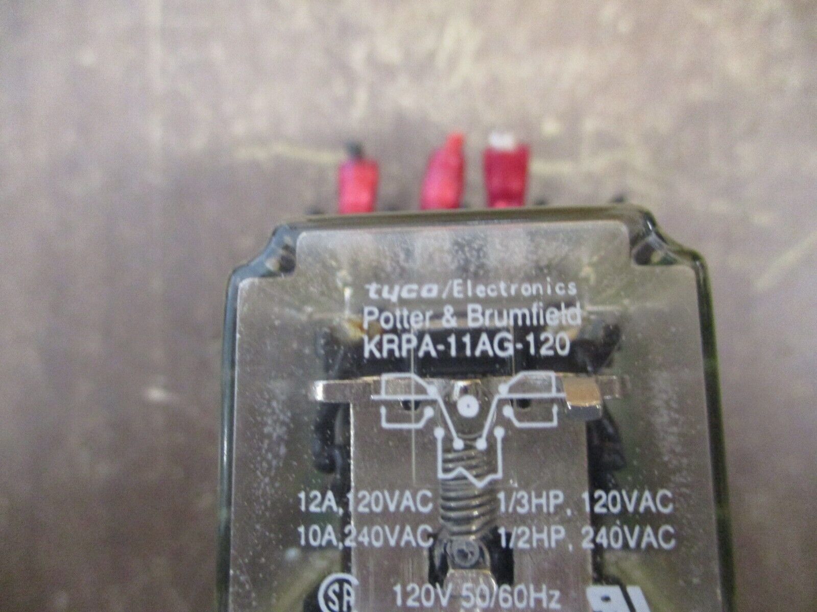 Tyco / Potter & Brumfield Relay w/ Base KRPA-11AG-120 120V Coil Used