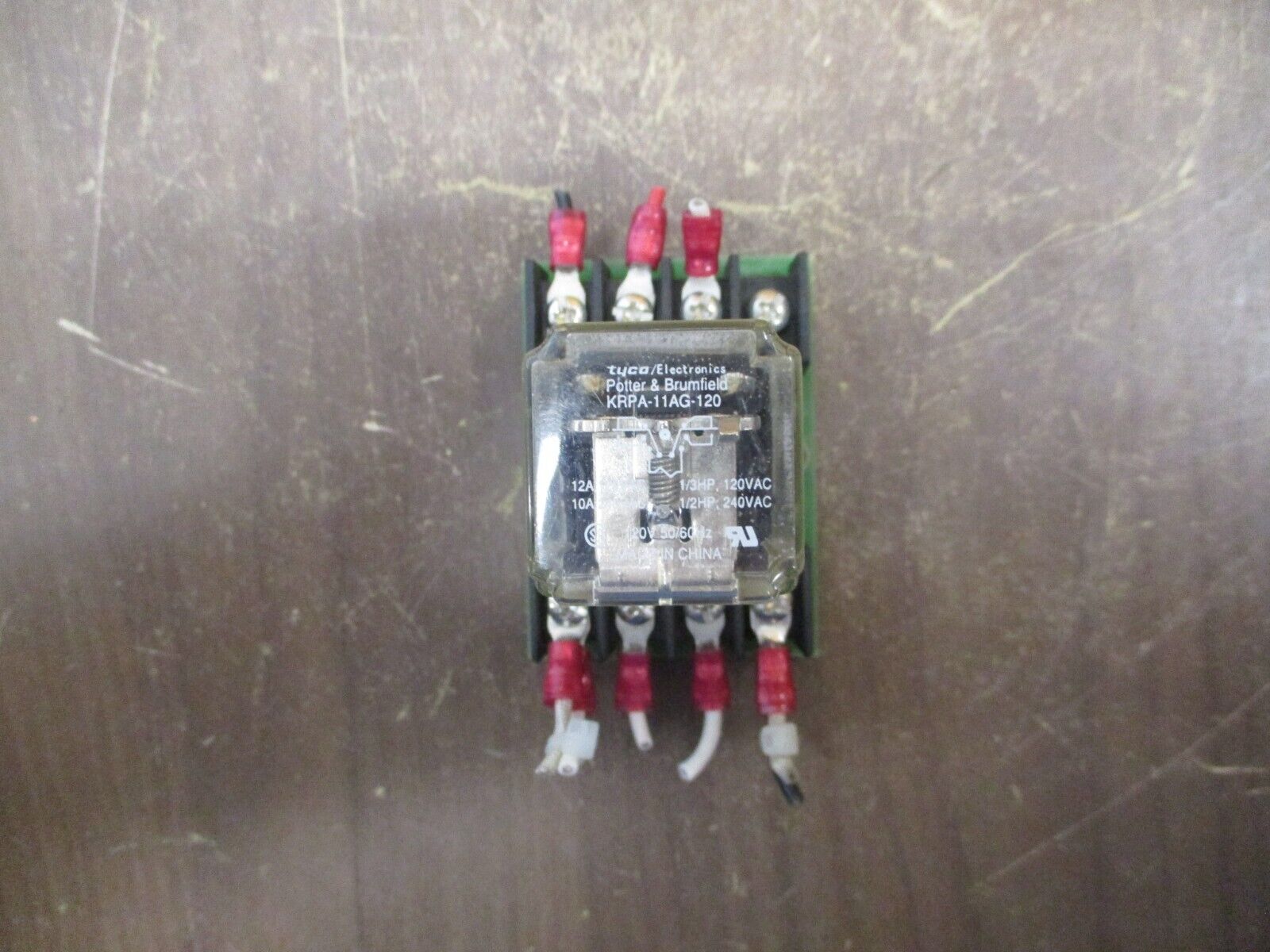 Tyco / Potter & Brumfield Relay w/ Base KRPA-11AG-120 120V Coil Used