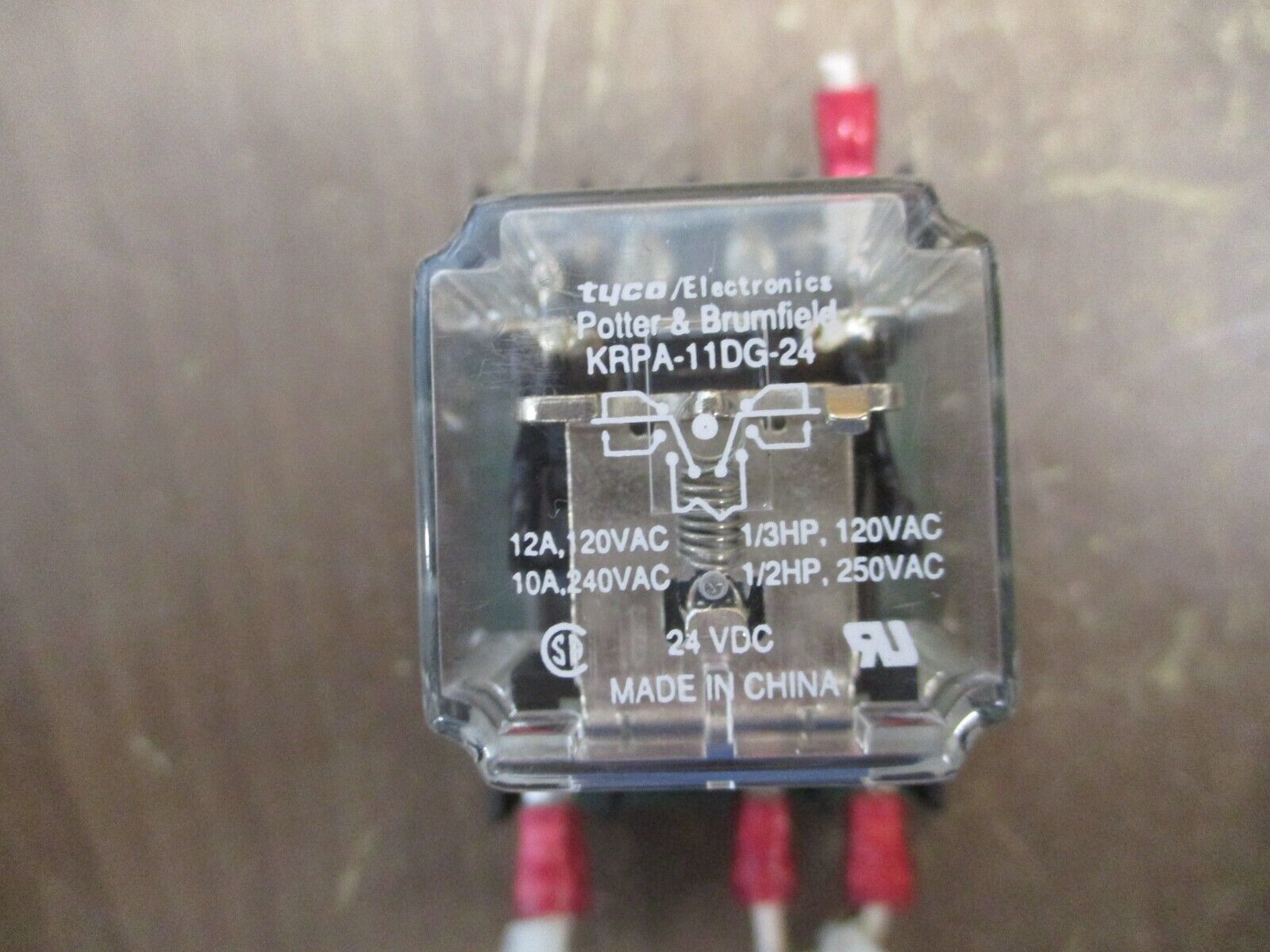 Tyco / Potter & Brumfield Relay w/ Base KRPA-11DG-24 24V Coil Used