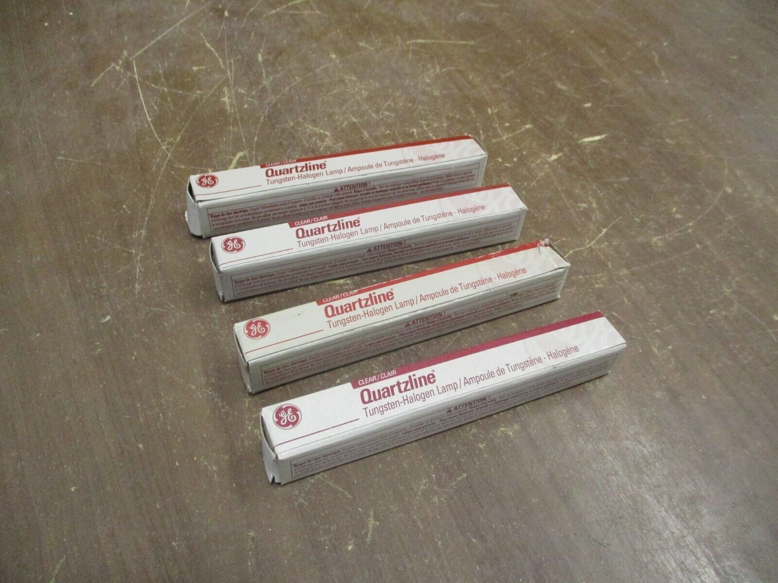 GE Quartzline Tungsten-Halogen Lamp Q500T3/CL 500W 130V Clear *Lot of 4*