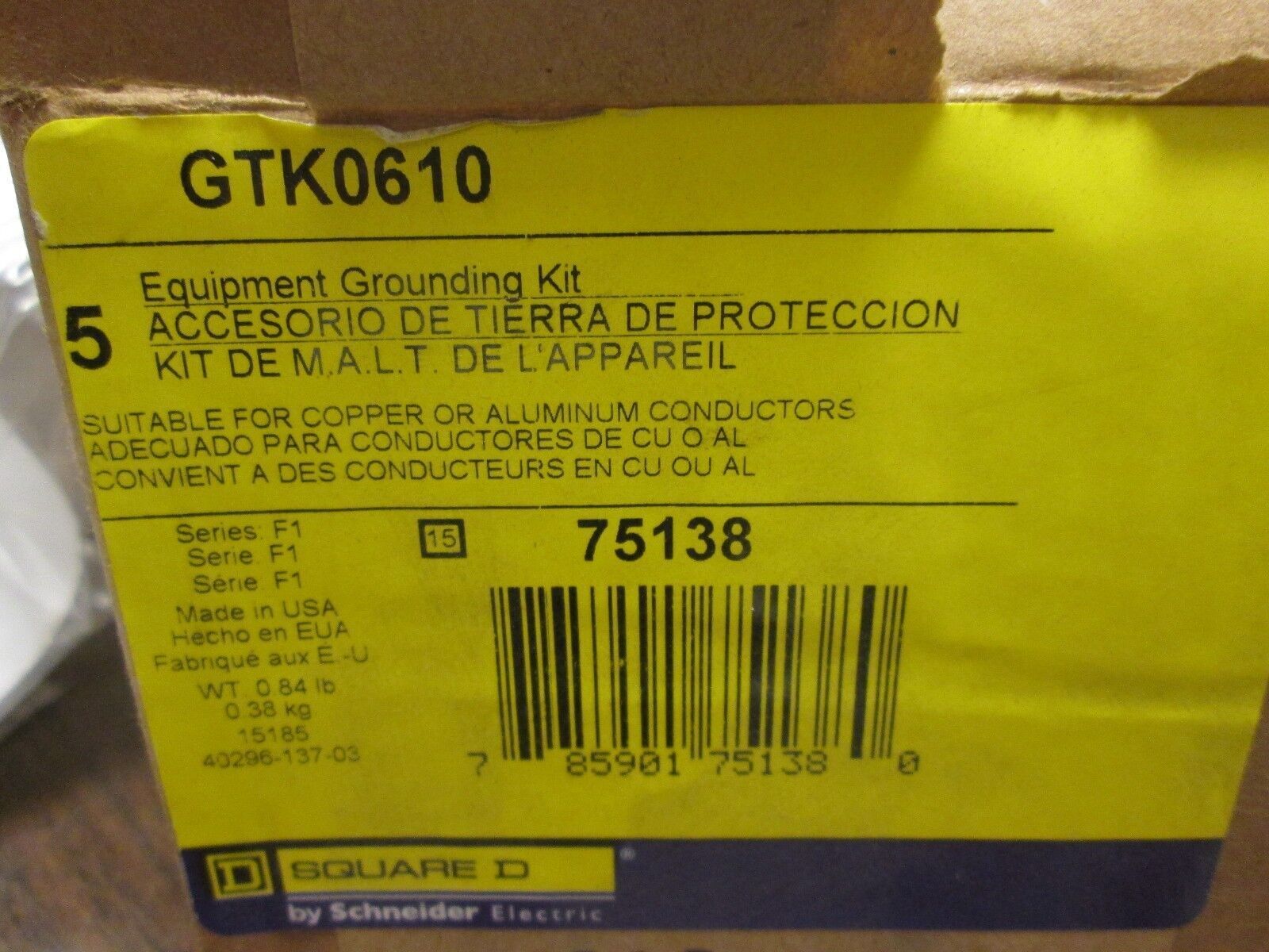Square D Equipment Grounding Kit GTK0610 *Box of 5* New Surplus