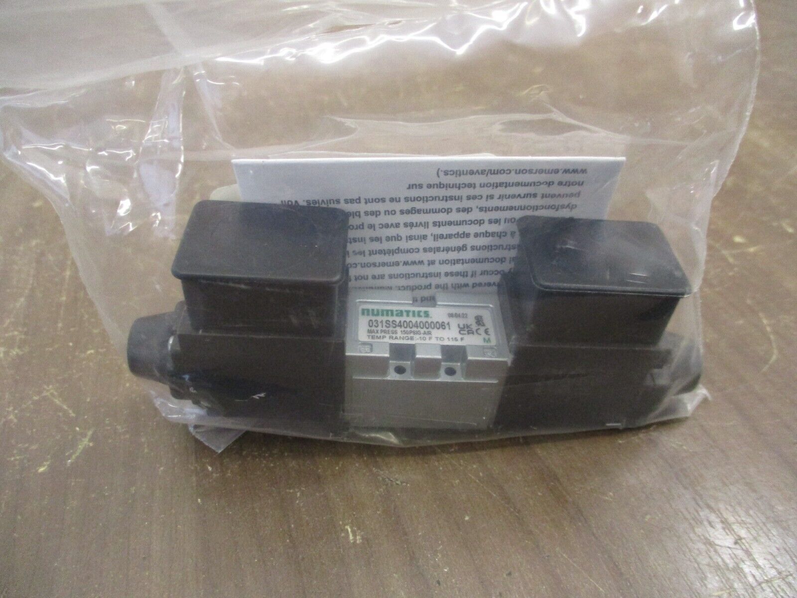 Numatics Solenoid Valve 031SS4004000061 150 PSIG Air Temp -10° - 115° F *No Box*