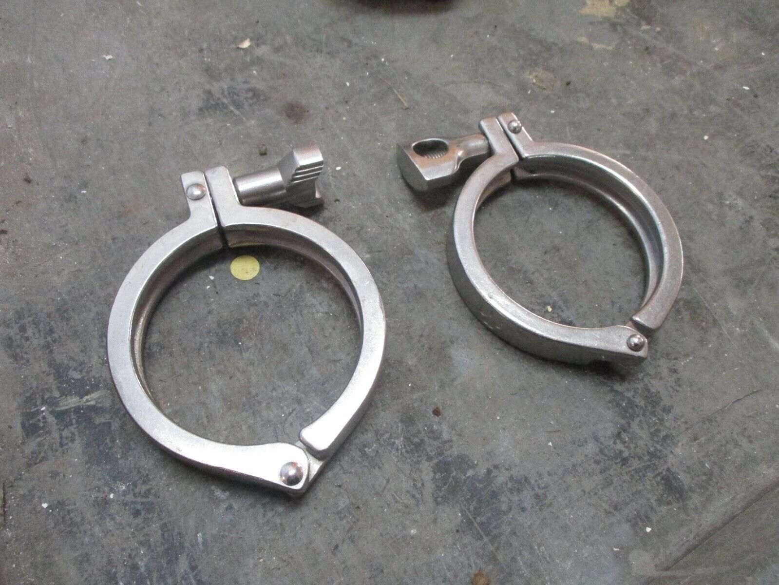 Misc. Brand Stainless Steel Sanitary Clamp Size: 3" *Lot of 2* Used