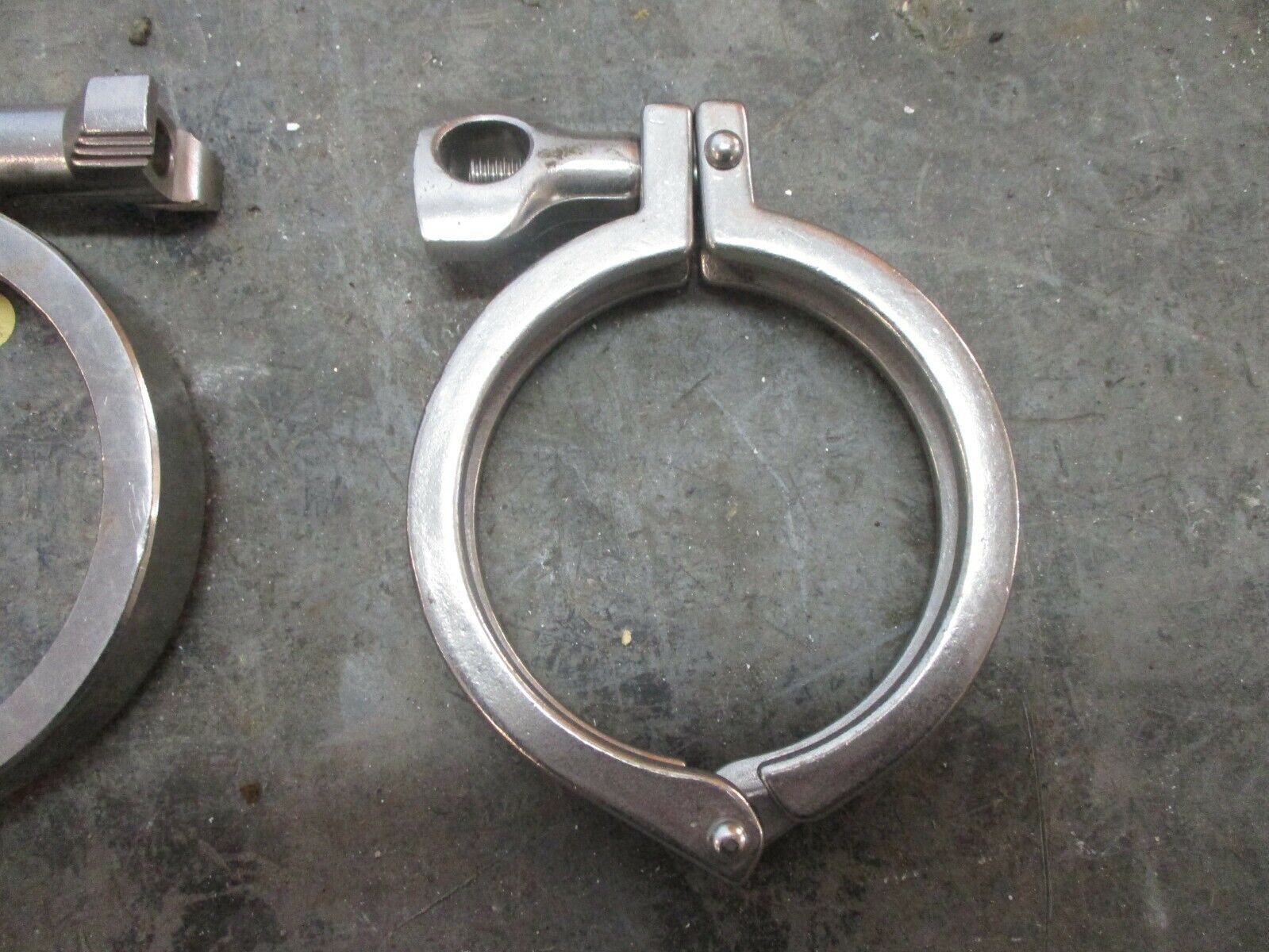 Misc. Brand Stainless Steel Sanitary Clamp Size: 3" *Lot of 2* Used