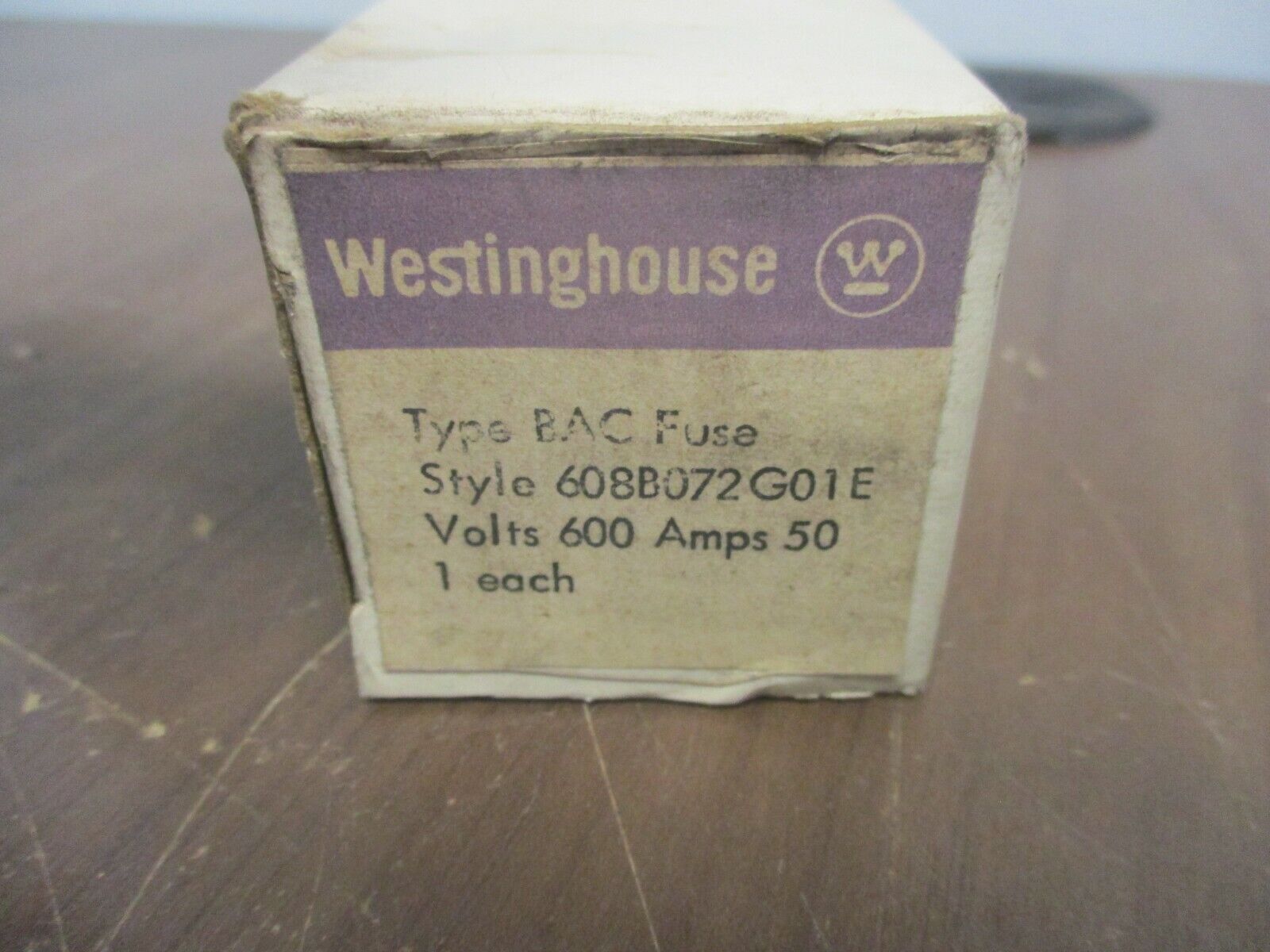 Westinghouse Type BAC Fuse 608B072G01E 50A 600V New Surplus