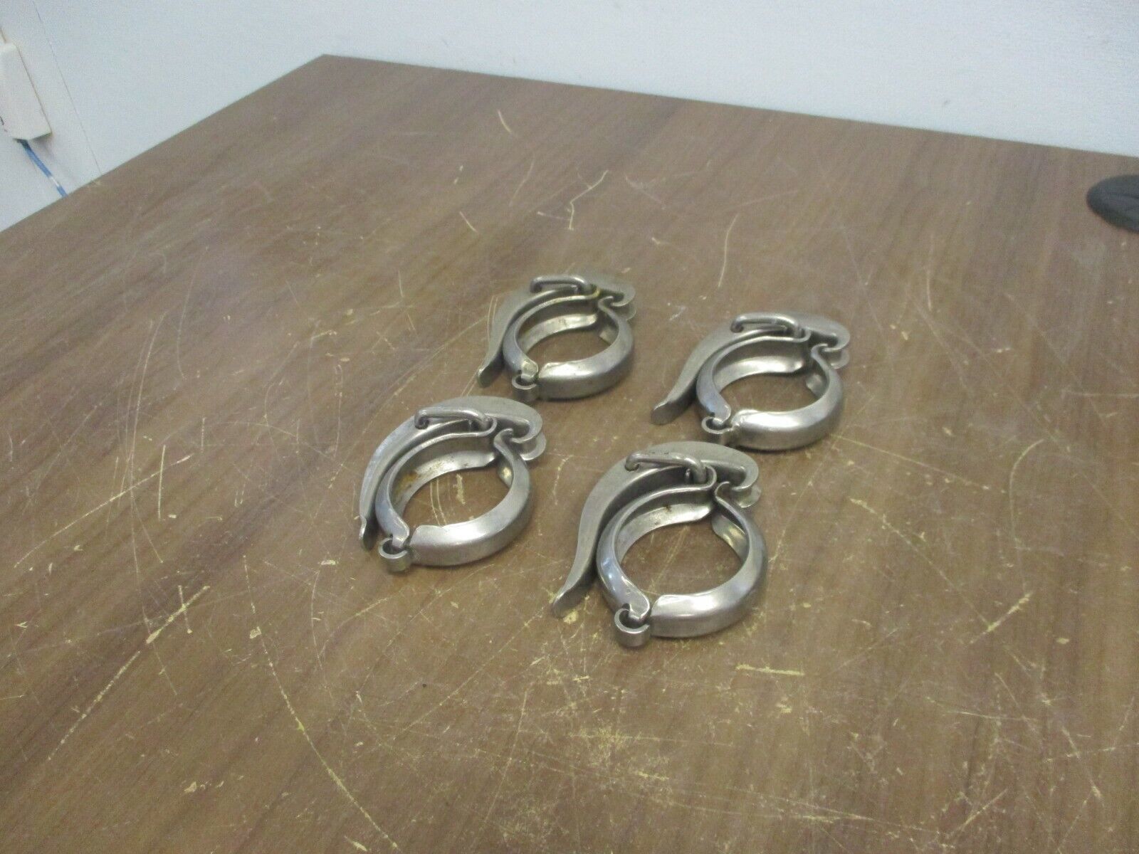 Misc. Brand Stainless Steel Sanitary Clamp Size: 1.5" Used **Lot of 4**