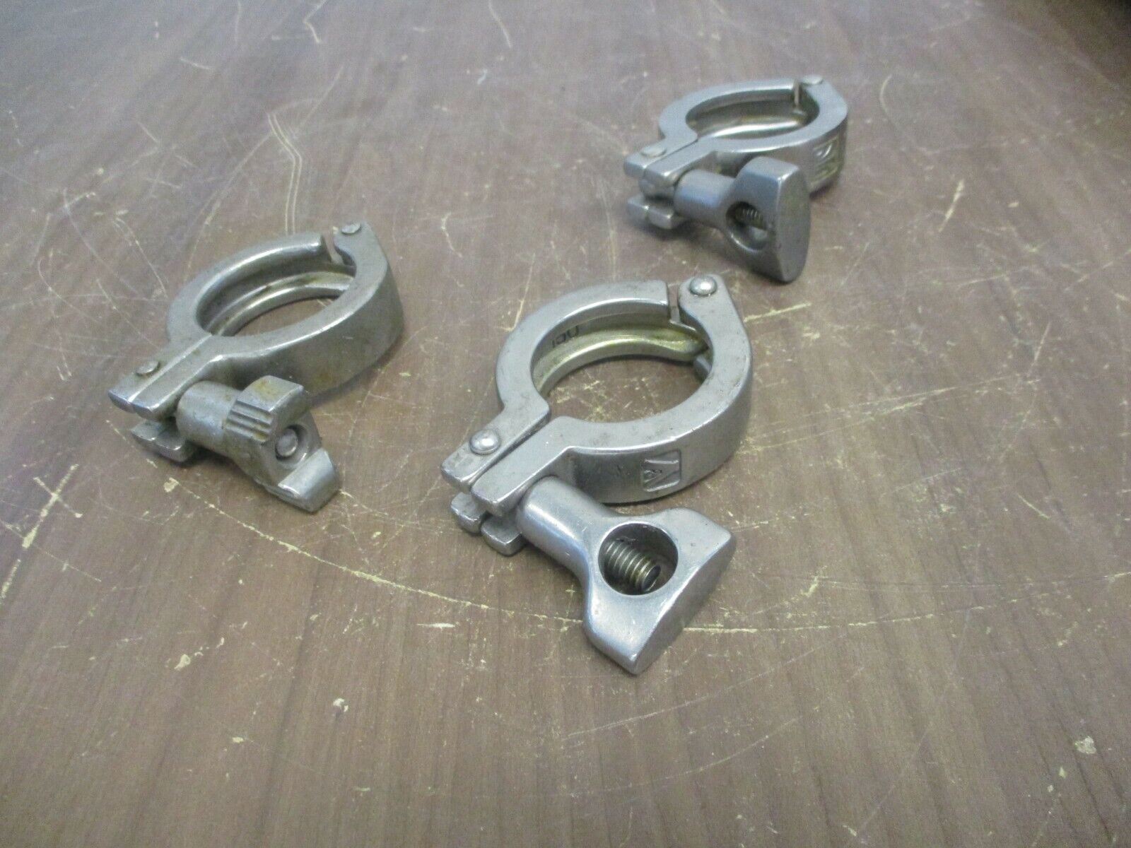 Misc. Brand Stainless Steel Sanitary Clamp Size: 1.5" Used **Lot of 3**
