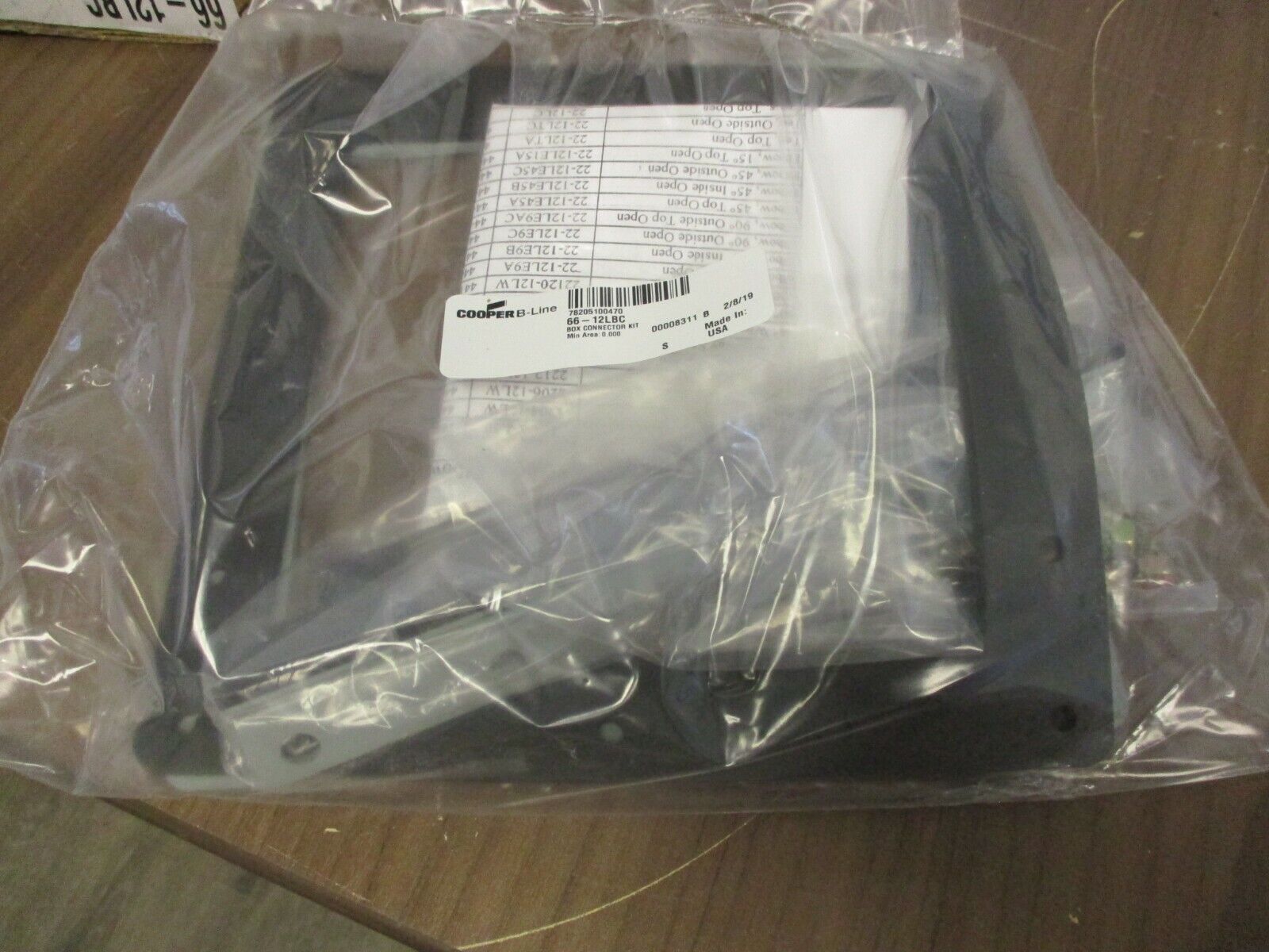 Cooper B-Line Type 12 Box Connector Kit 66-12LBC 6x6" New Surplus