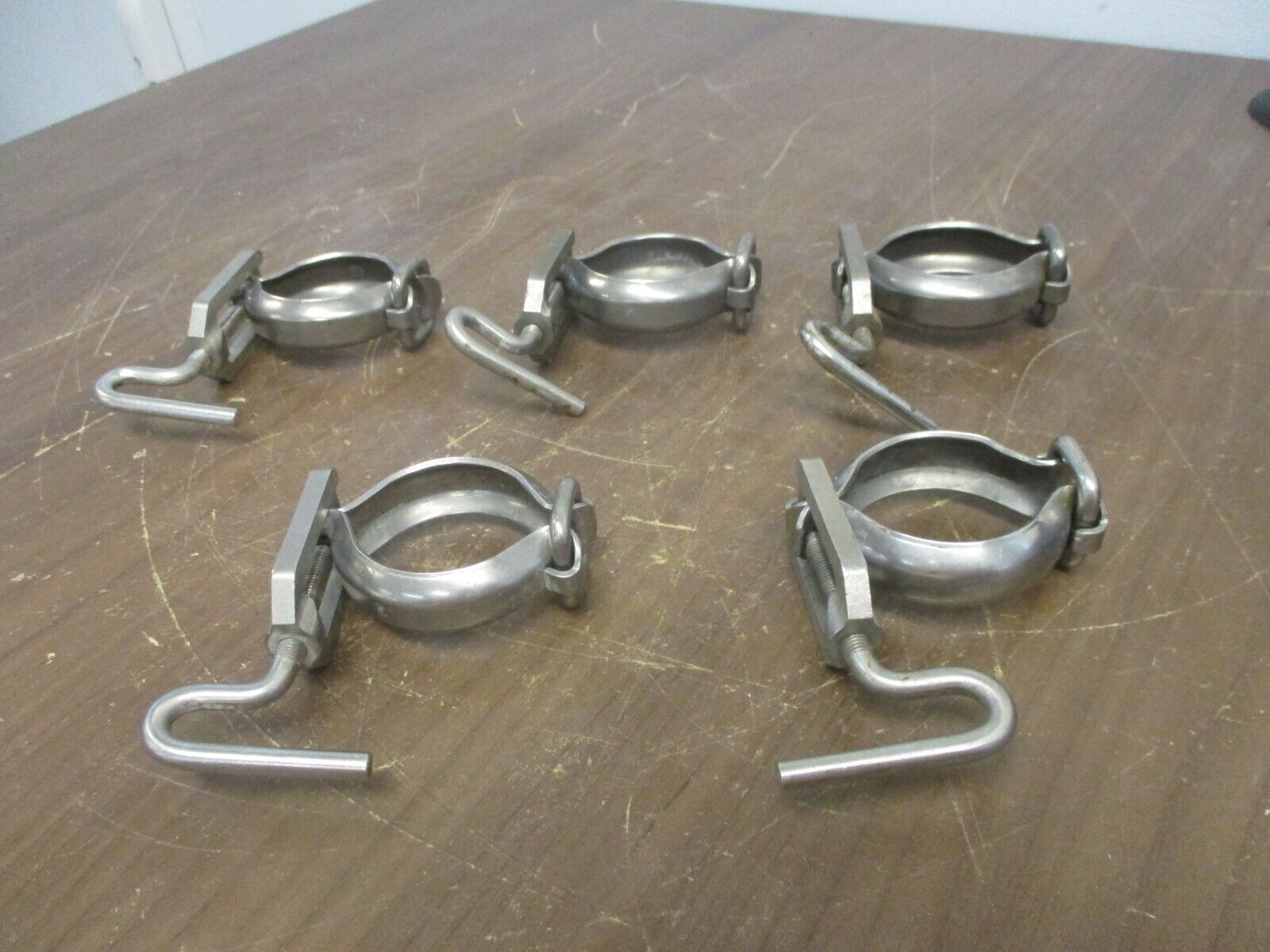 Misc. Brand Stainless Steel Sanitary Clamp Size: 1-1/2" Used **Lot of 5**