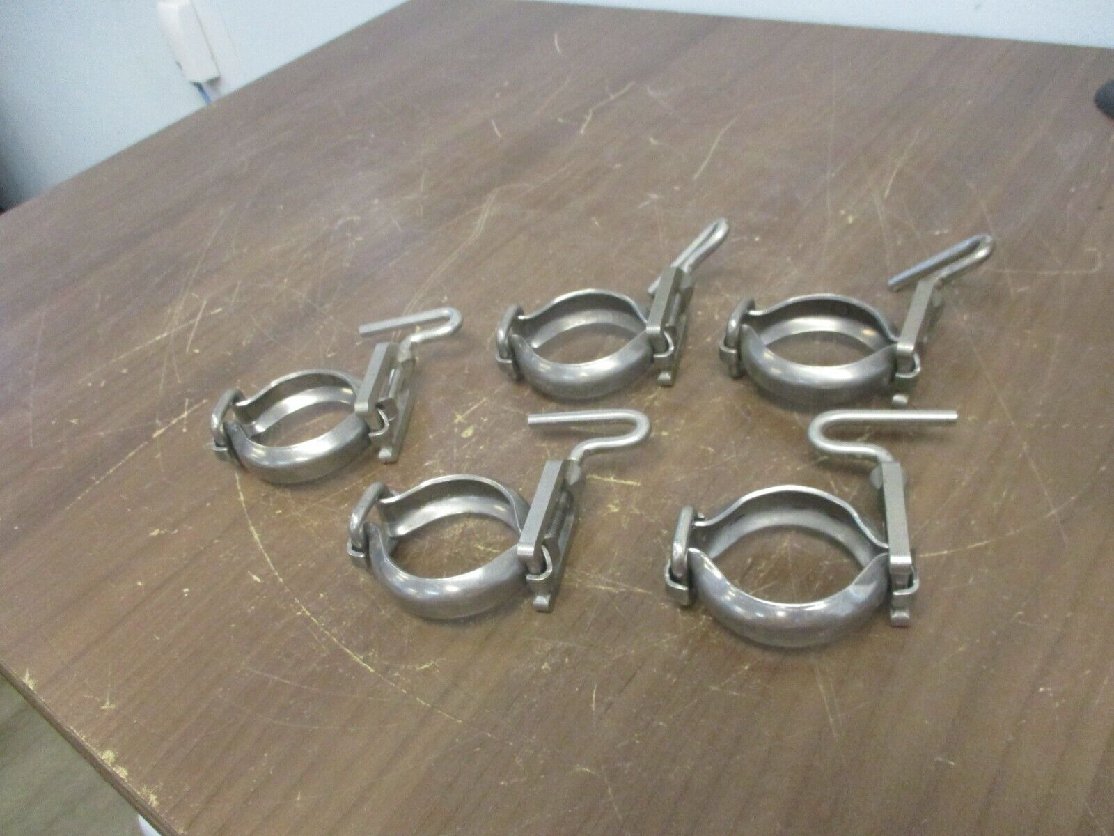 Misc. Brand Stainless Steel Sanitary Clamp Size: 1-1/2" Used **Lot of 5**
