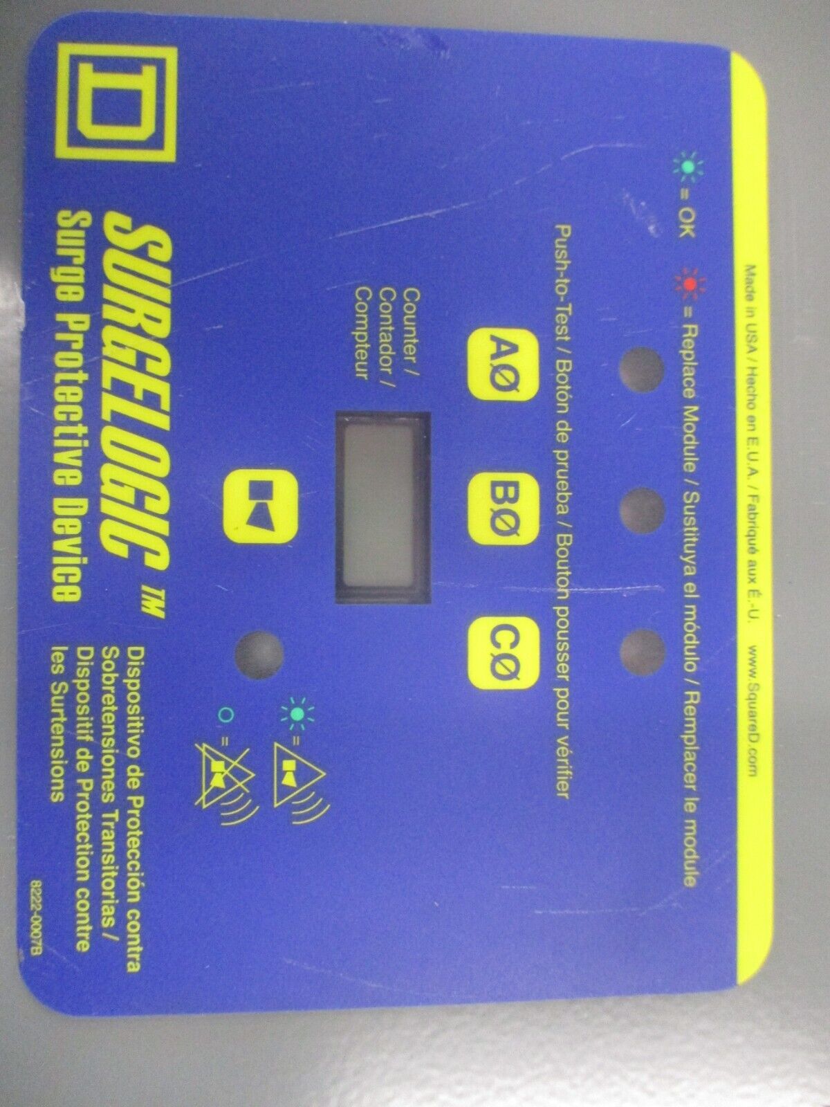 Square D SurgeLogic Surge Protective Device TVS2EBA16A Ser. 002 208Y/120V 3PH