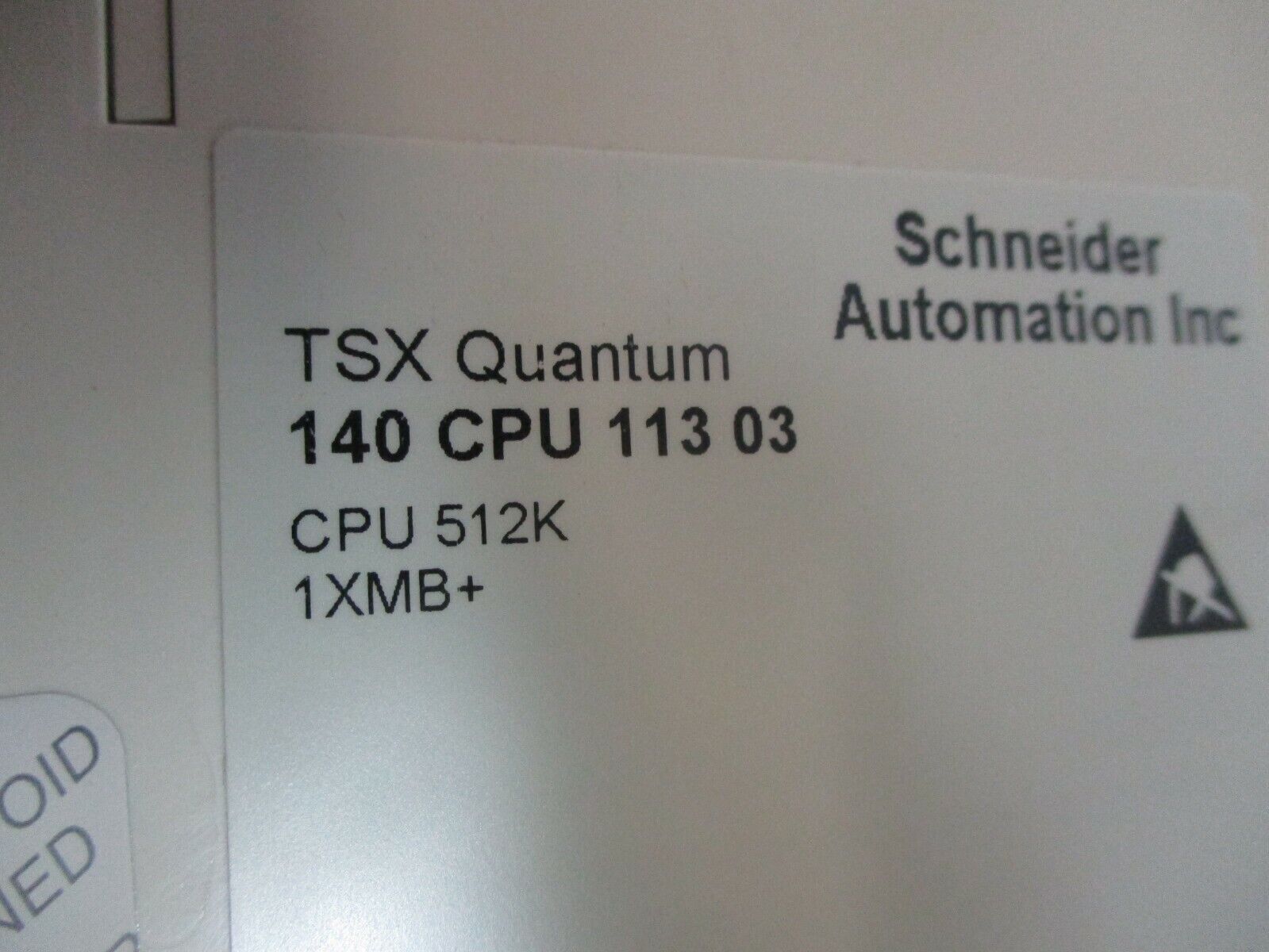 Schneider Automation TSX Quantum CPU Module 140 CPU 113 03 512K 1XMB+ Used