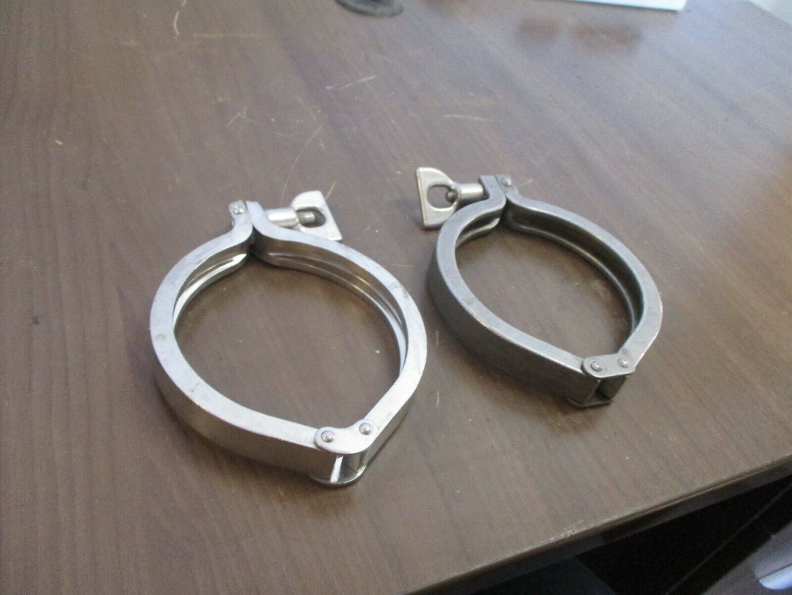 Misc. Brand Stainless Steel Sanitary Clamp Size: 4" *Lot of 2* Used