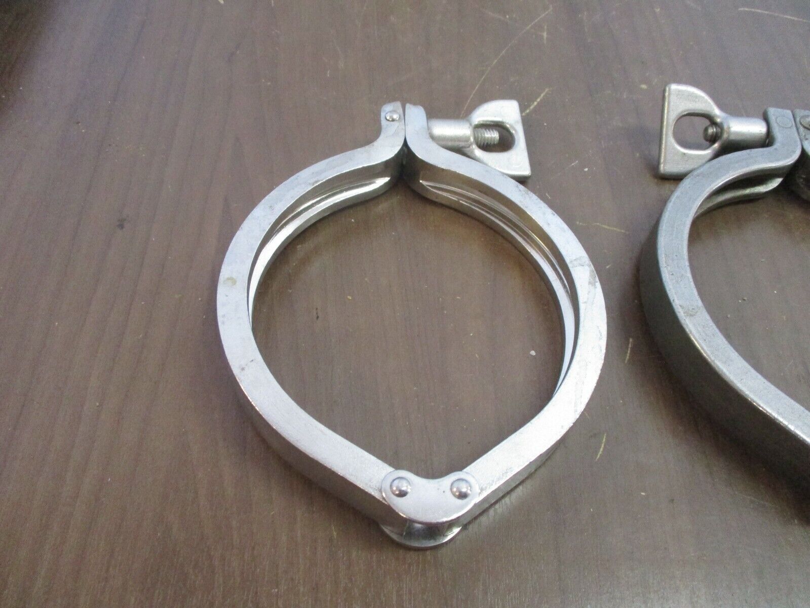 Misc. Brand Stainless Steel Sanitary Clamp Size: 4" *Lot of 2* Used