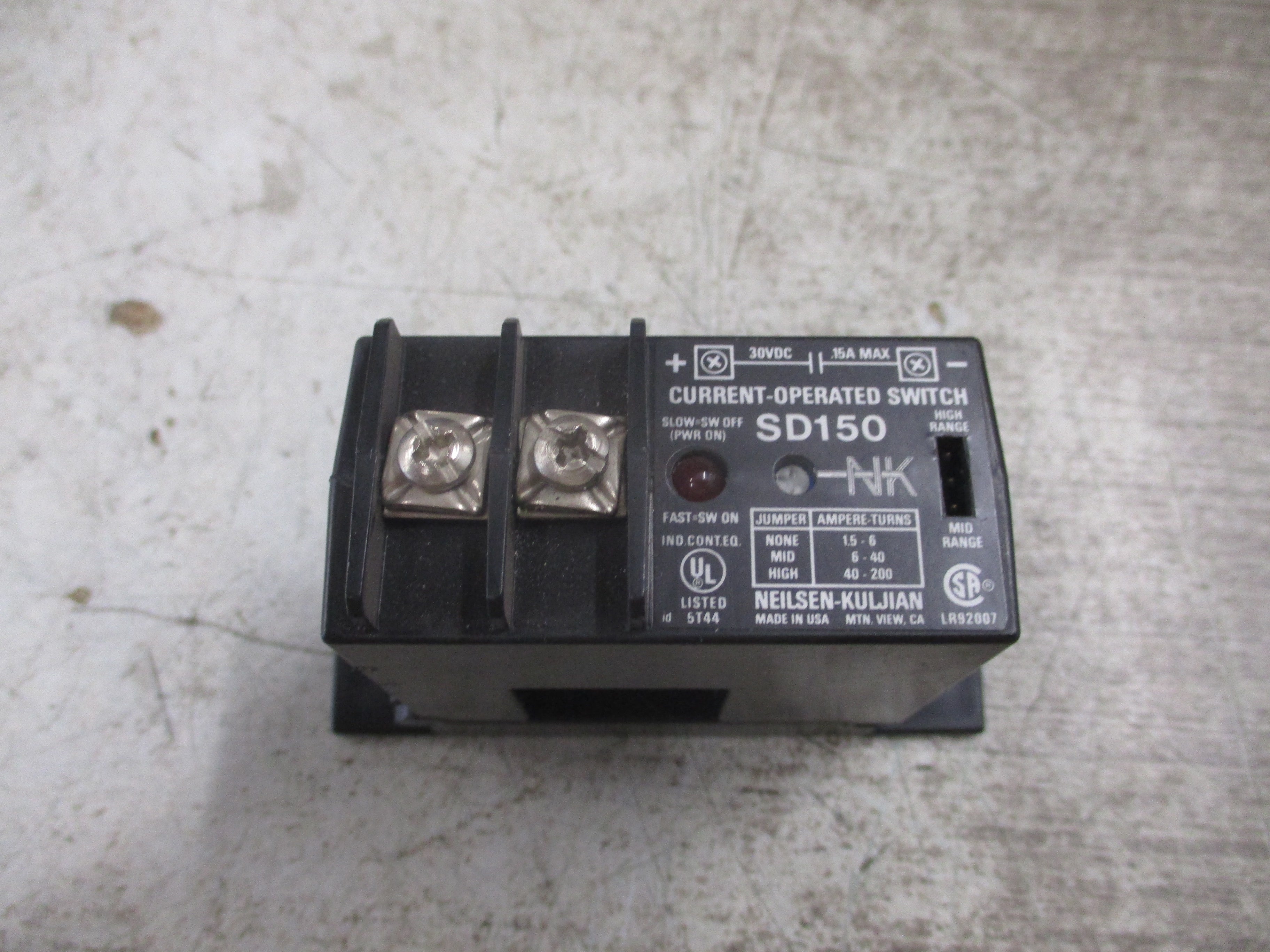 Neilsen-Kuljian Current-Operated Switch SD150 15-200A Used