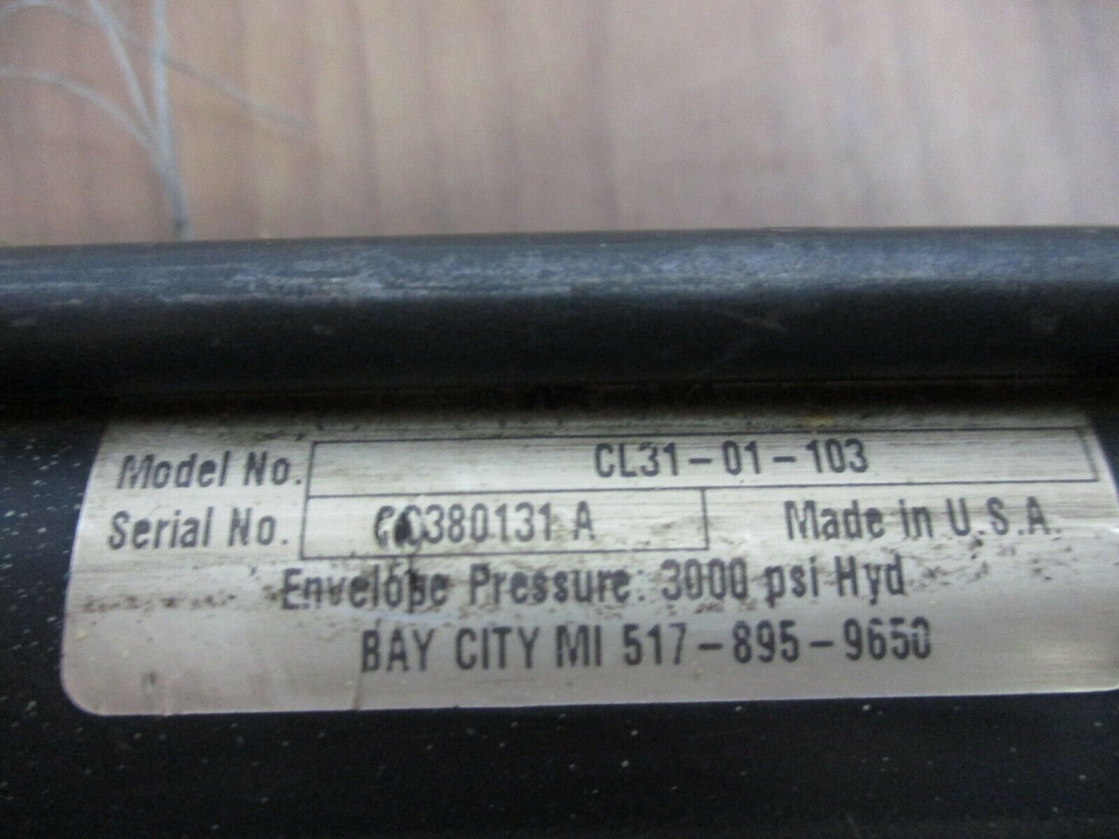 RWC Hydraulic Cylinder CL31-01-103 3000PSI Used
