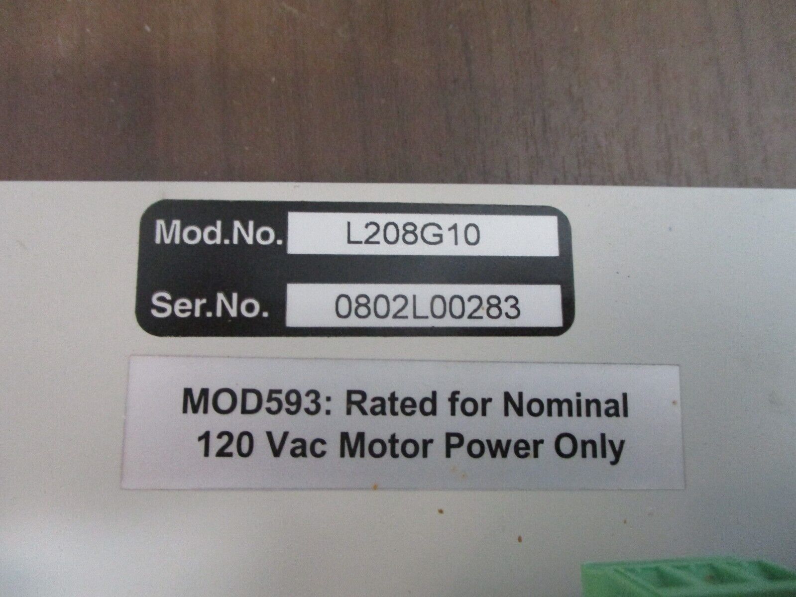 GE GE-2011 Voltage Regulator Control L208G10 F/W: D-0067 V07.08.17 60Hz Used