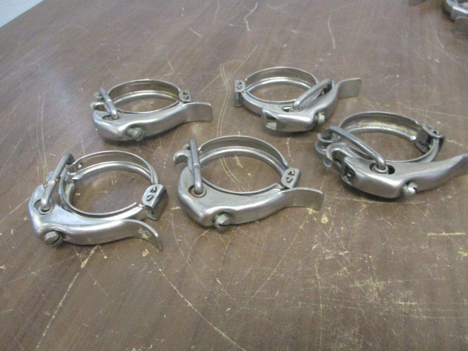 Misc. Brand Stainless Steel Sanitary Clamp Size: 2" Used **Lot of 5**
