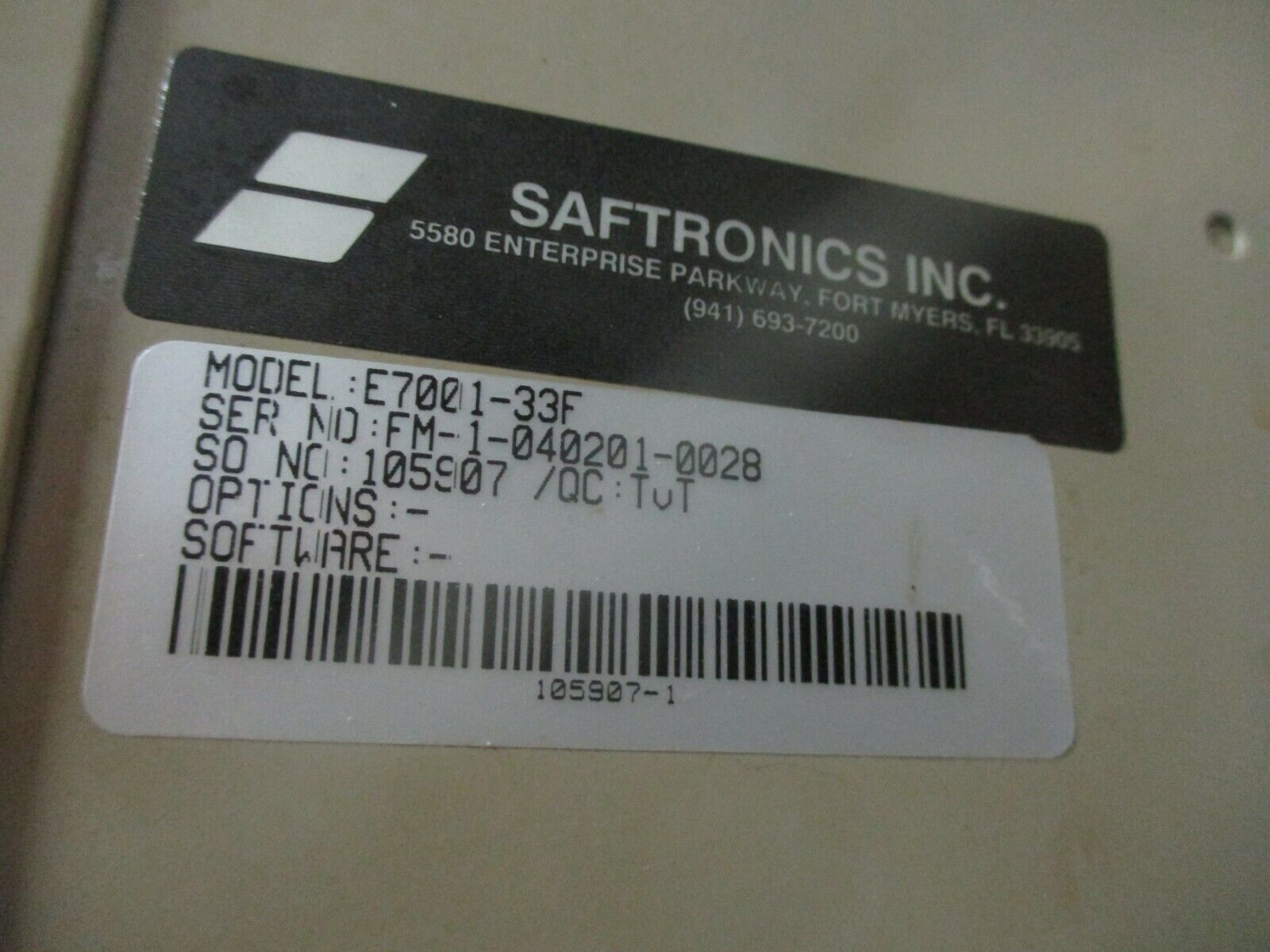 Saftronics FP5 AC Drive CIMR-P5U4030 50HP 3Ph Input: 380-460V Used