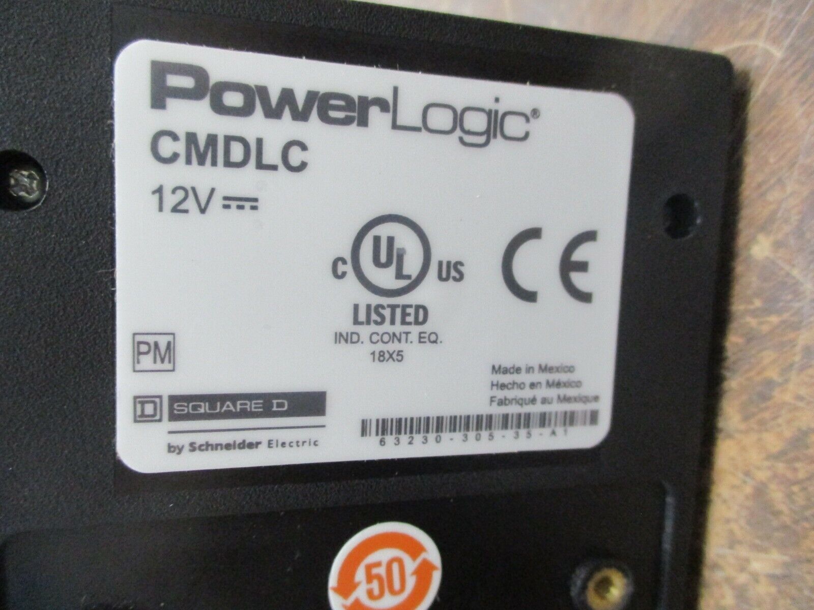 Square D PowerLogic Circuit Monitor CM4250/CMDLC 240/300V 96mA w/ CVM42 Used